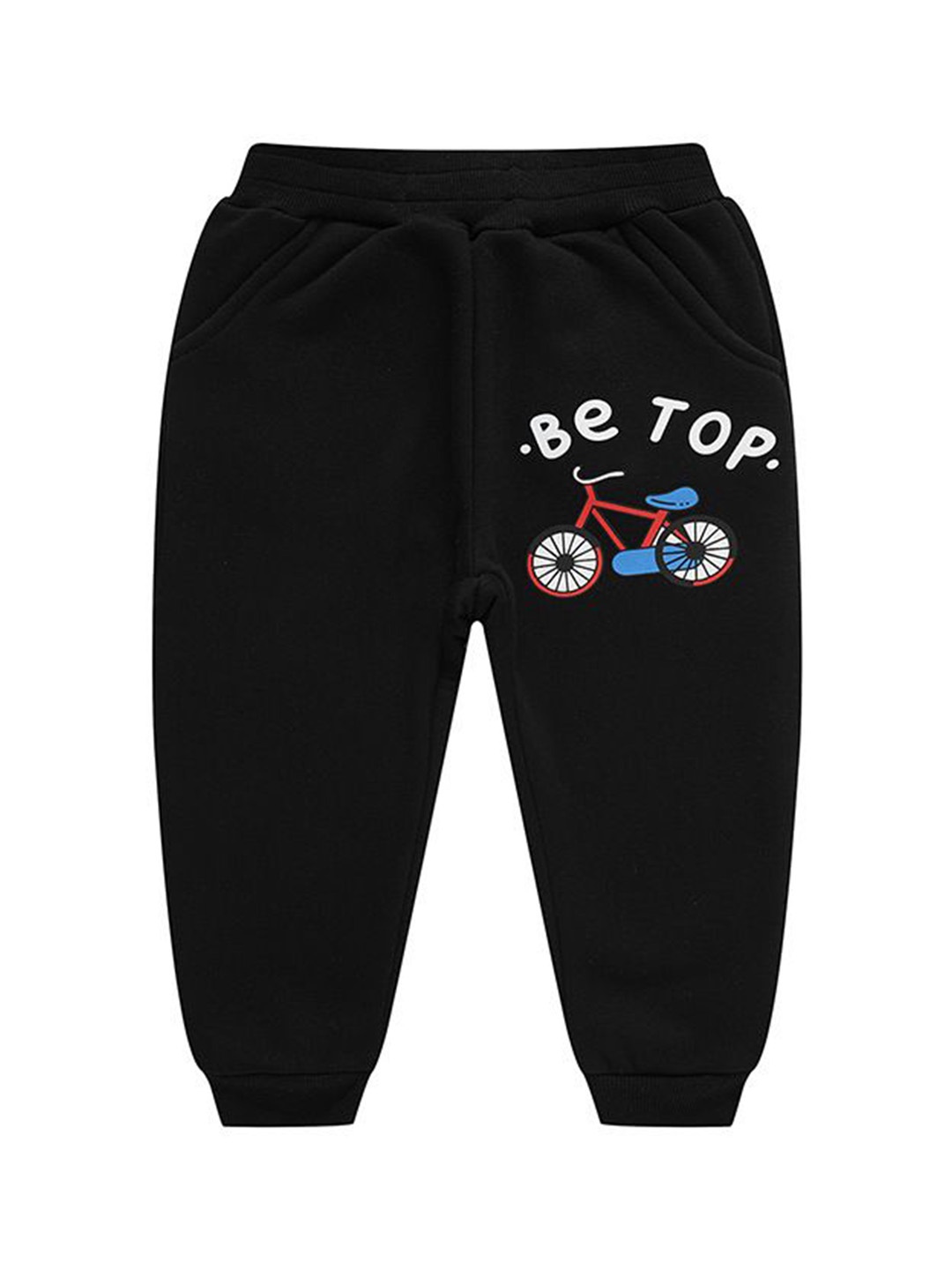

StyleCast Kids Graphic Printed Cotton Joggers, Black