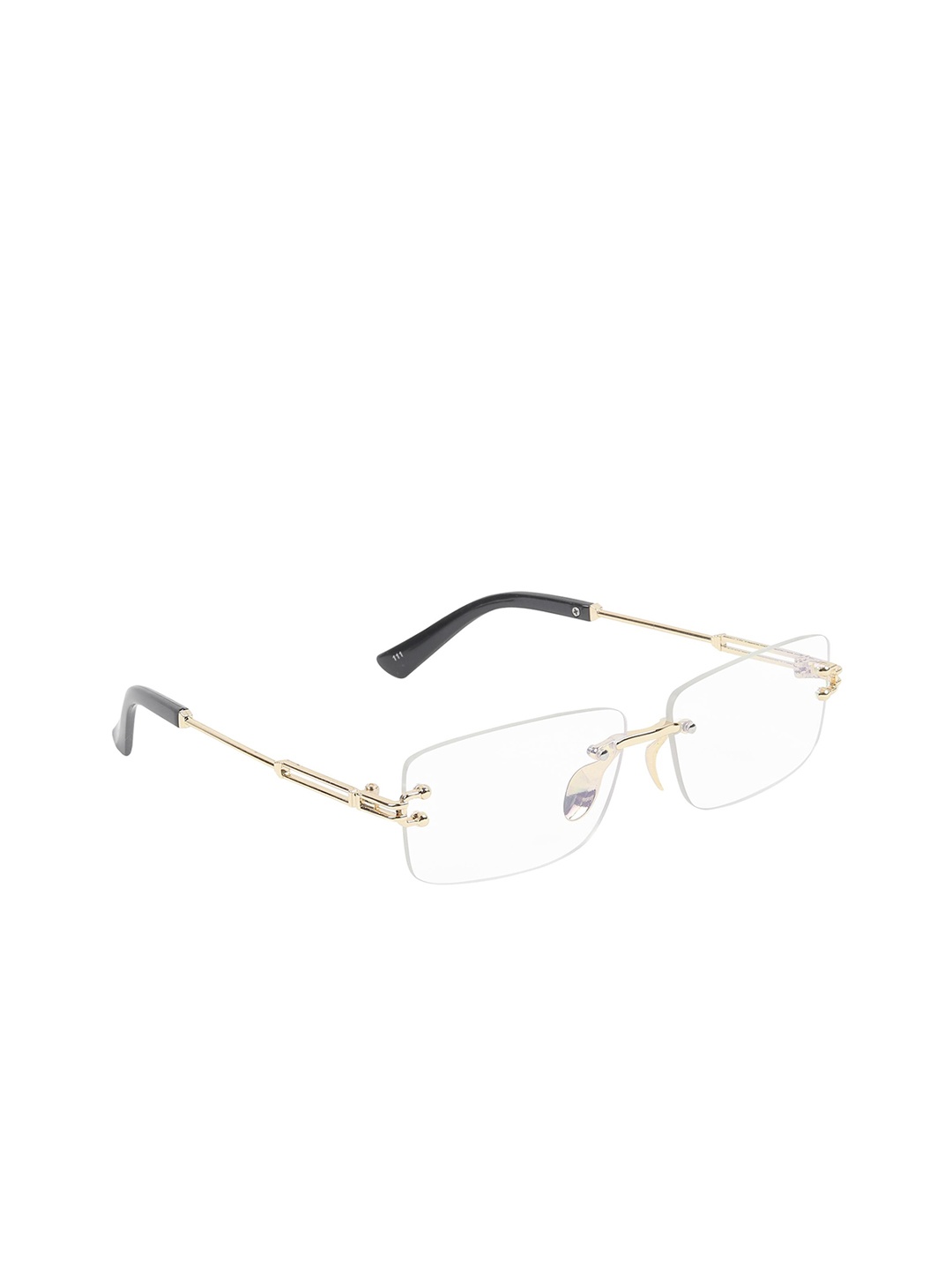 

GARTH Unisex Rectangle Eyeglass Frame, Gold