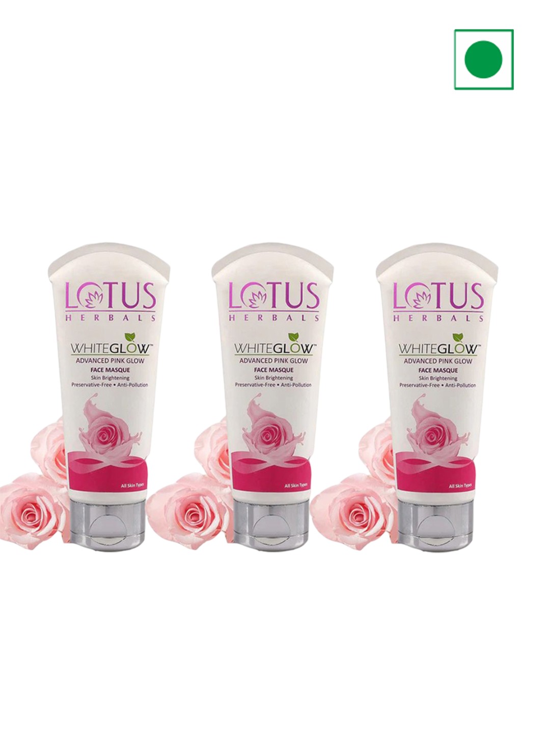 

Lotus Herbals Set Of 3 Whiteglow Advanced Pink Glow Face Masque - 100g Each, White