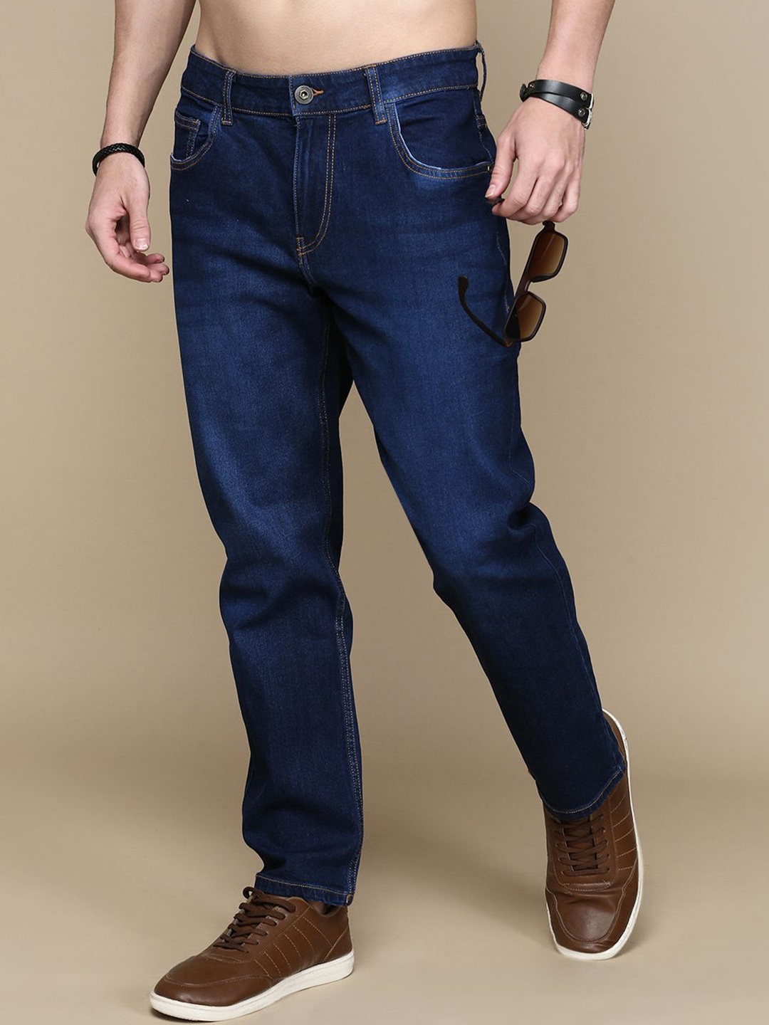 

The Roadster Lifestyle Co Slim-Fit Light Fade Jeans, Blue