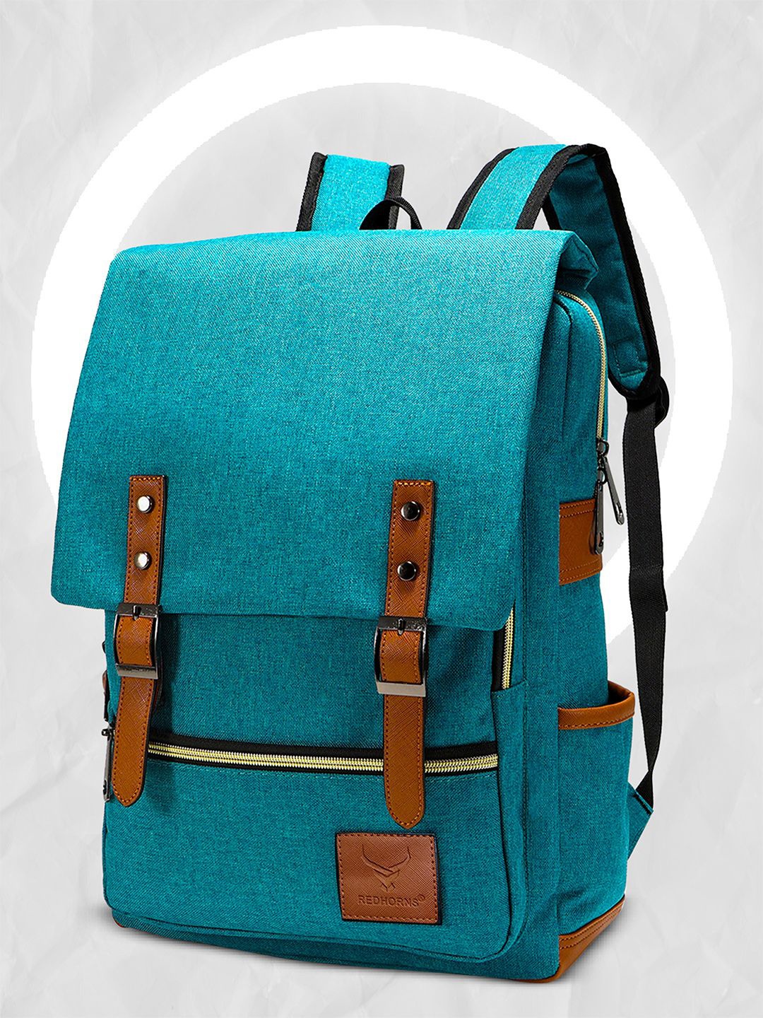 

REDHORNS Unisex Backpack with Anti-Theft, Blue