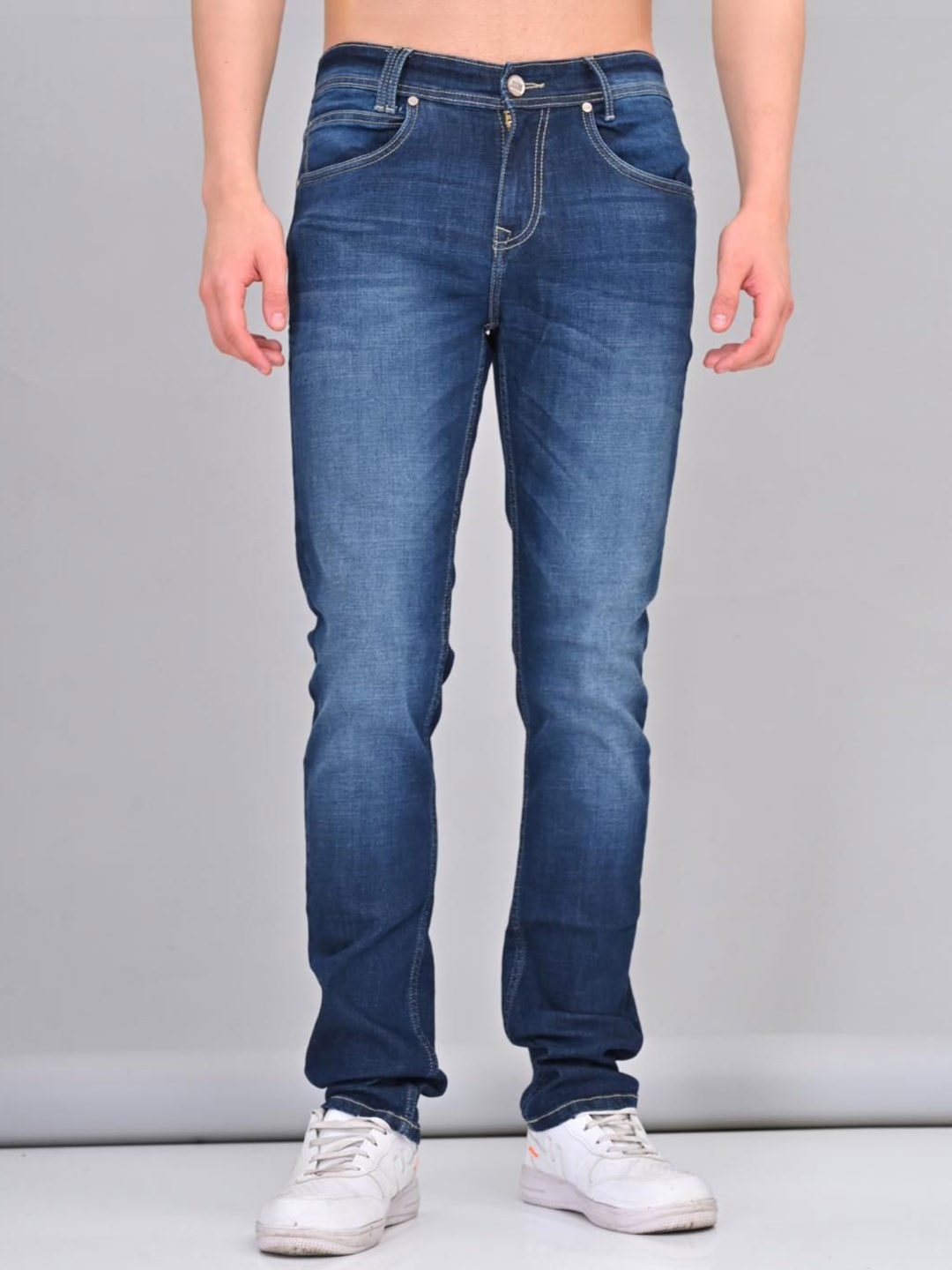 

Jean Cafe Men Jean Slim Fit Mid Rise Jeans, Blue
