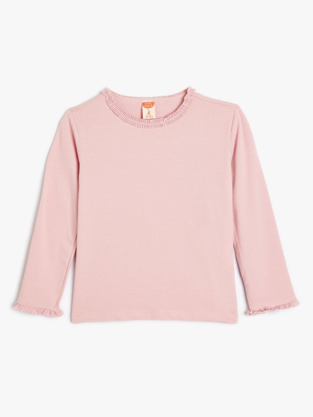 

Koton Girls Raw Edge T-shirt, Pink