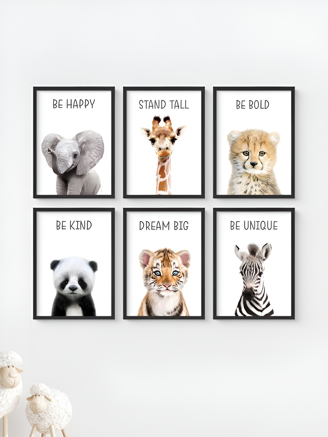 

My Kids Wall Black & White 6 and more Piece Paper Other Wall Paintings