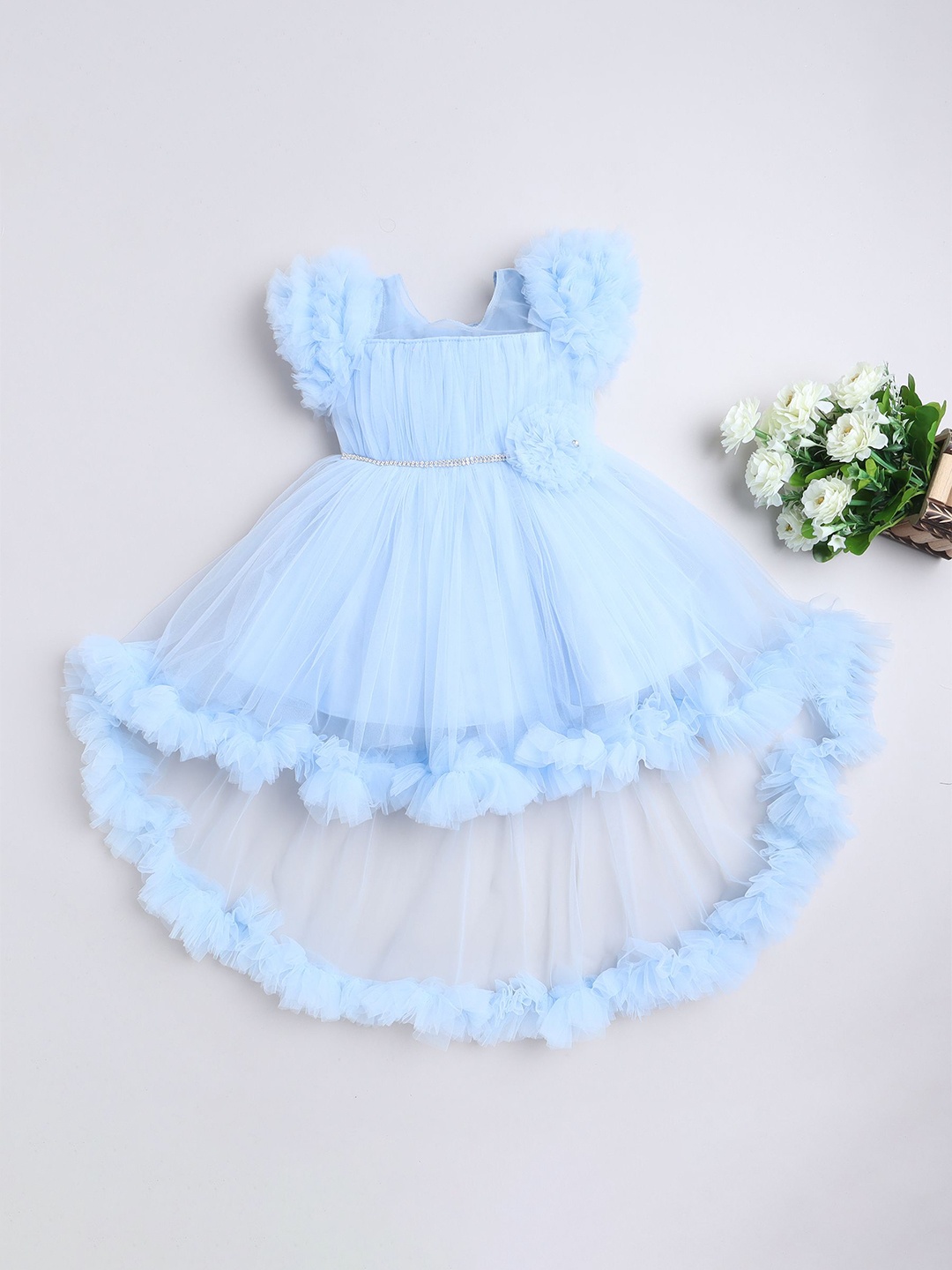 

MANY FROCKS & Net Fit & Flare Dress, Blue