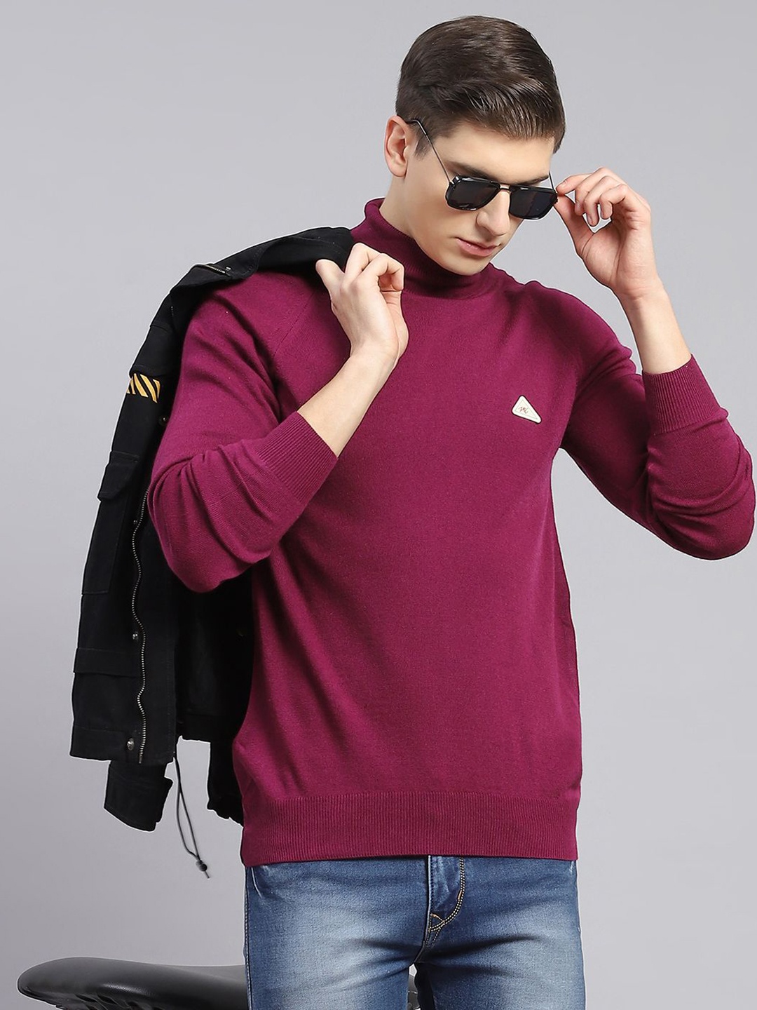 

Monte Carlo Men Woollen Pullover, Maroon