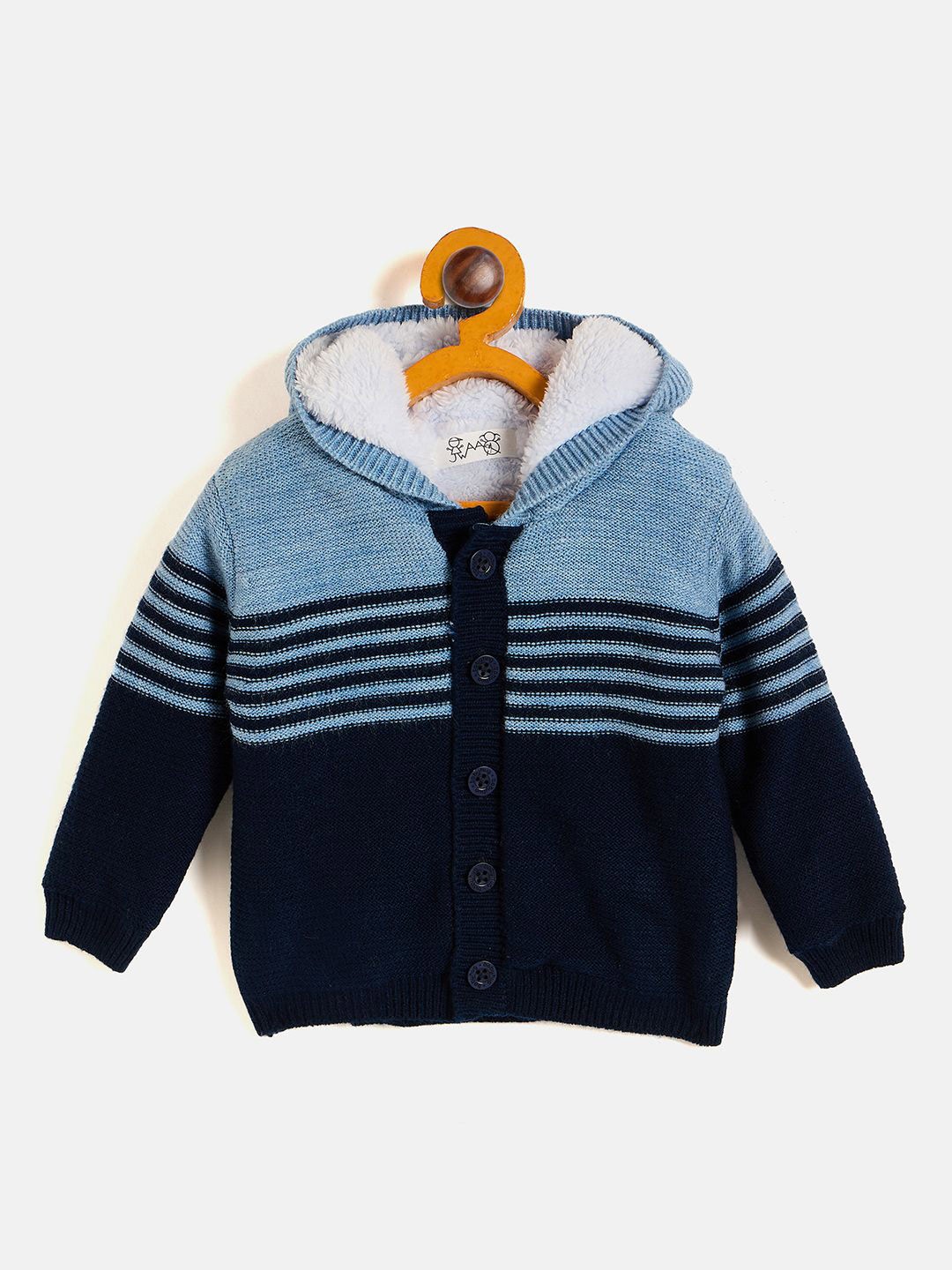

JWAAQ Boys Striped Cardigan, Blue