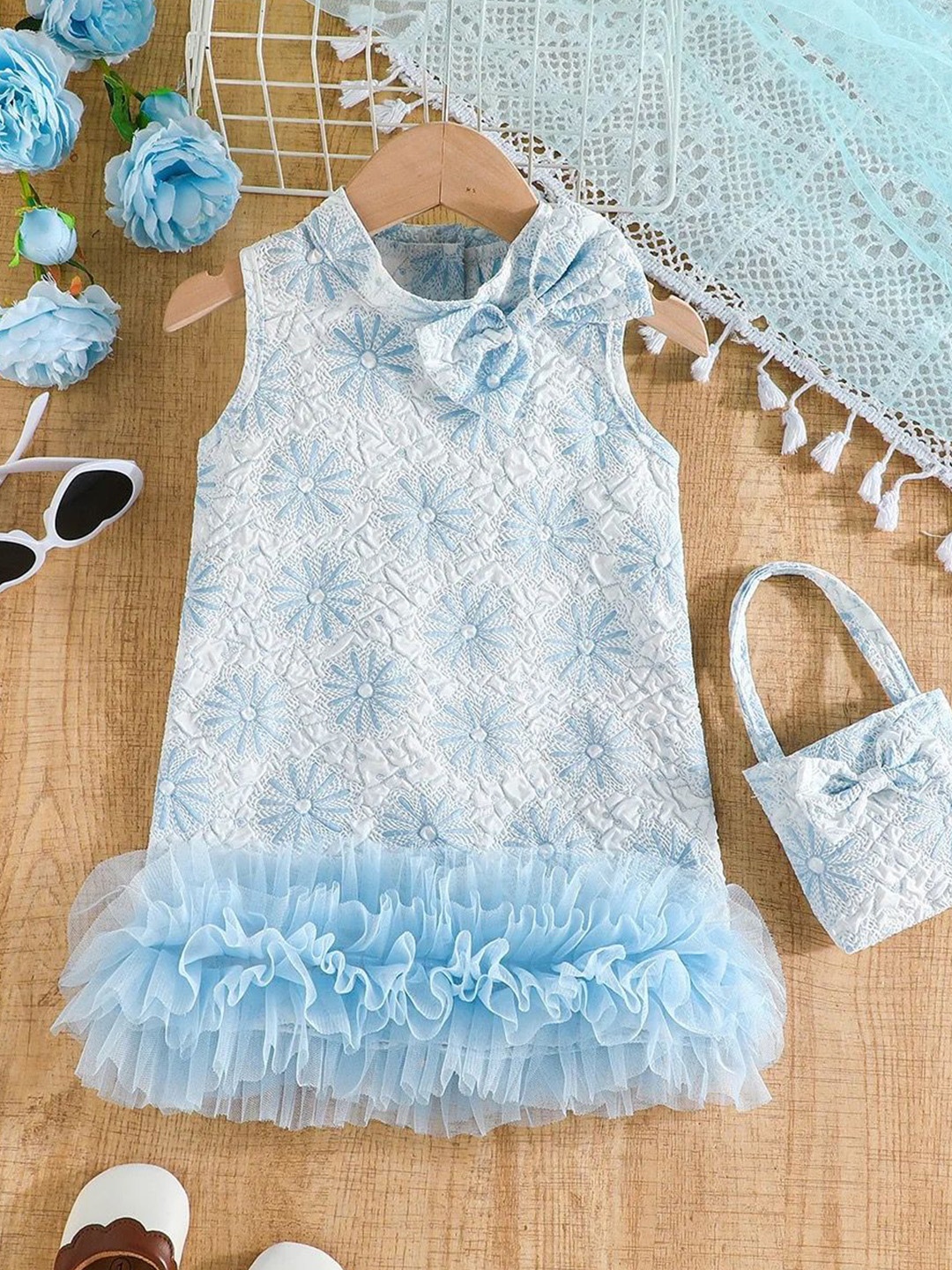 

TrendyKid Net A-Line Dress, Blue