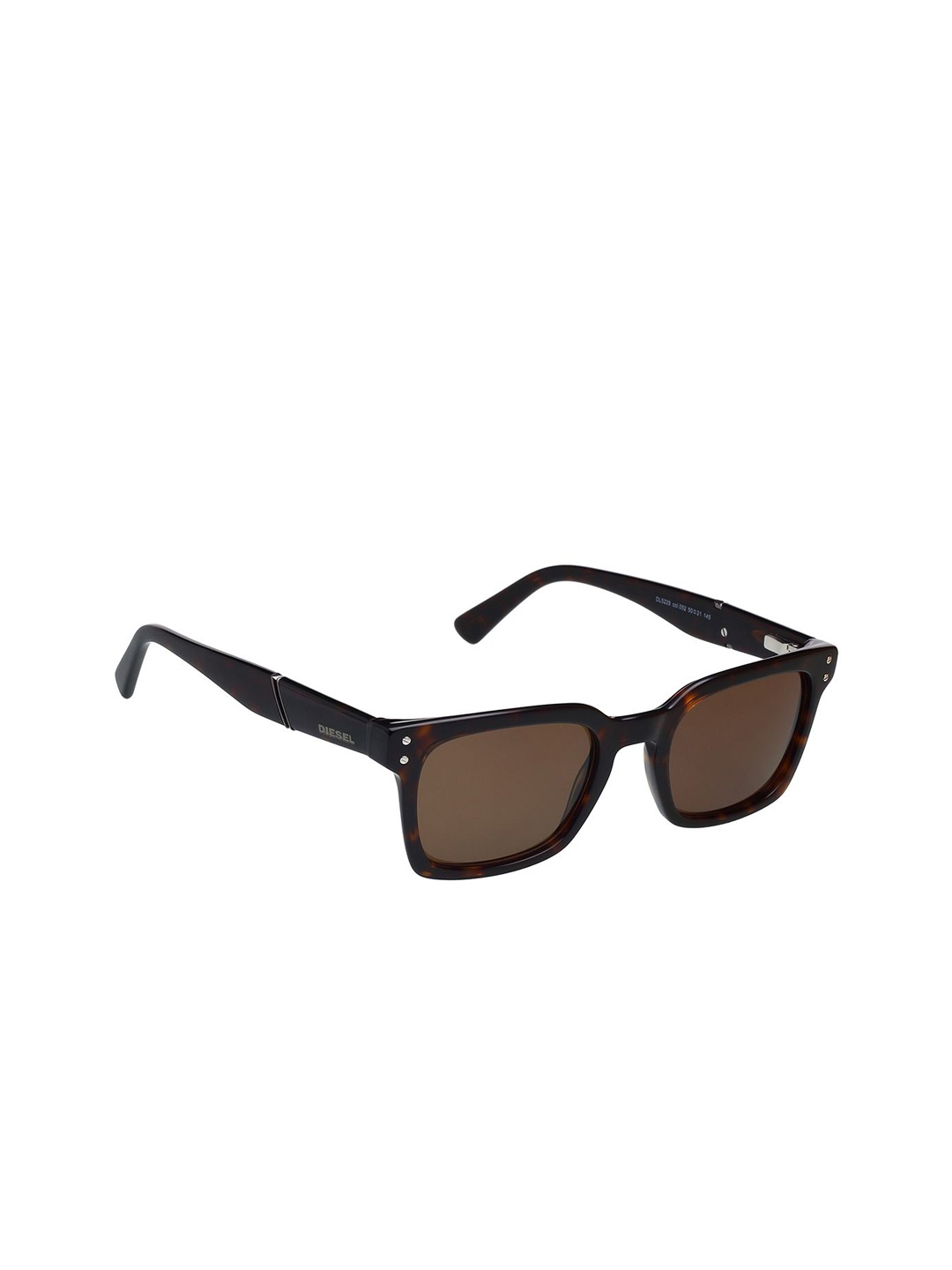 

DIESEL Men Square Sunglasses with UV Protected Lens DL5229 F/S 052 50, Brown