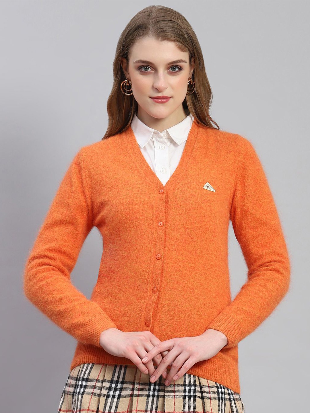 

Monte Carlo Women Woollen Cardigan, Orange