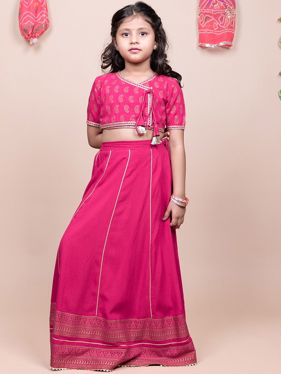 

KASYA Printed Lehenga Choli With Dupatta, Pink