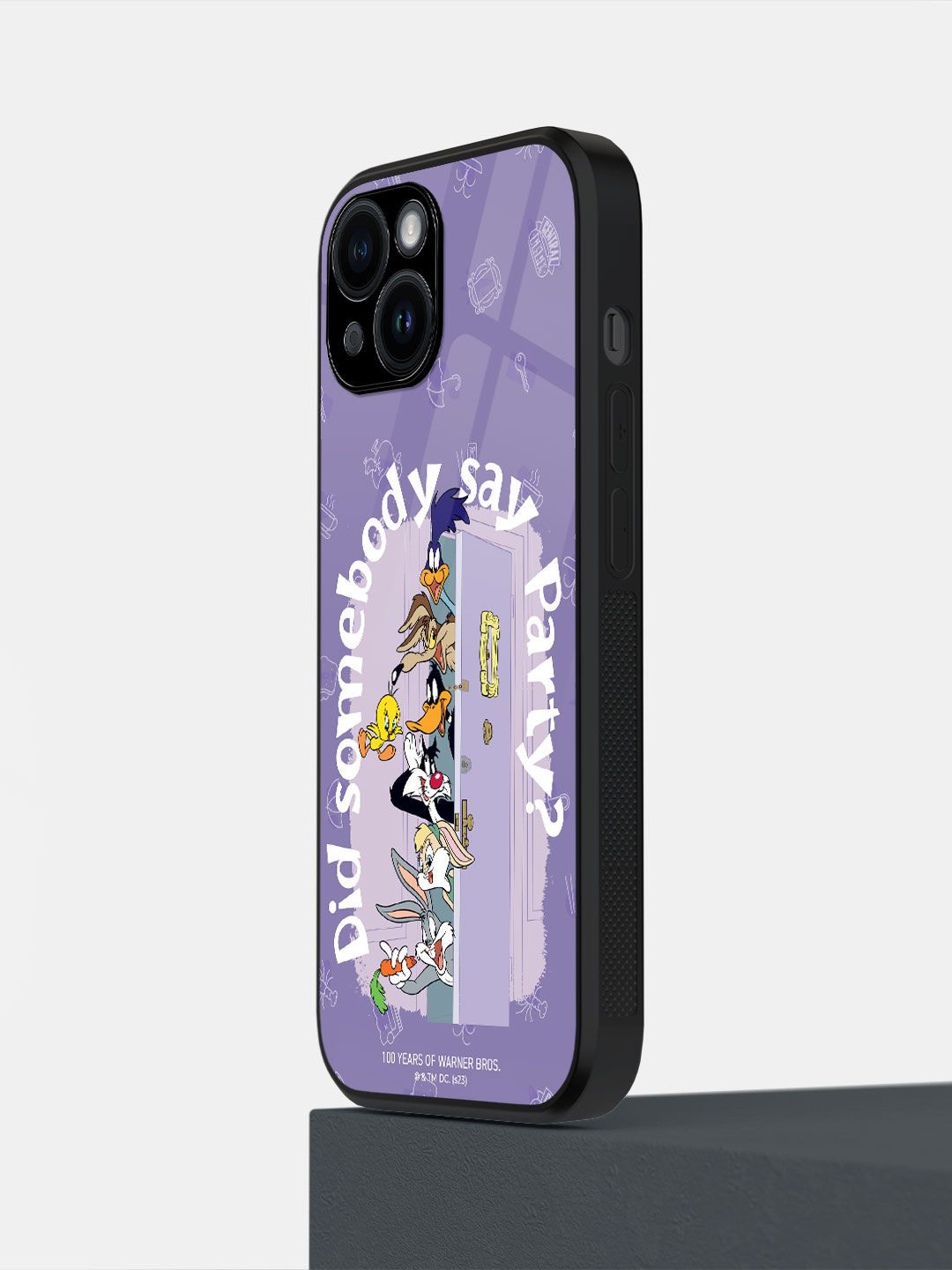 

macmerise Cartoon Characters Printed iPhone 14 Back Case Mobile Accessories, Purple