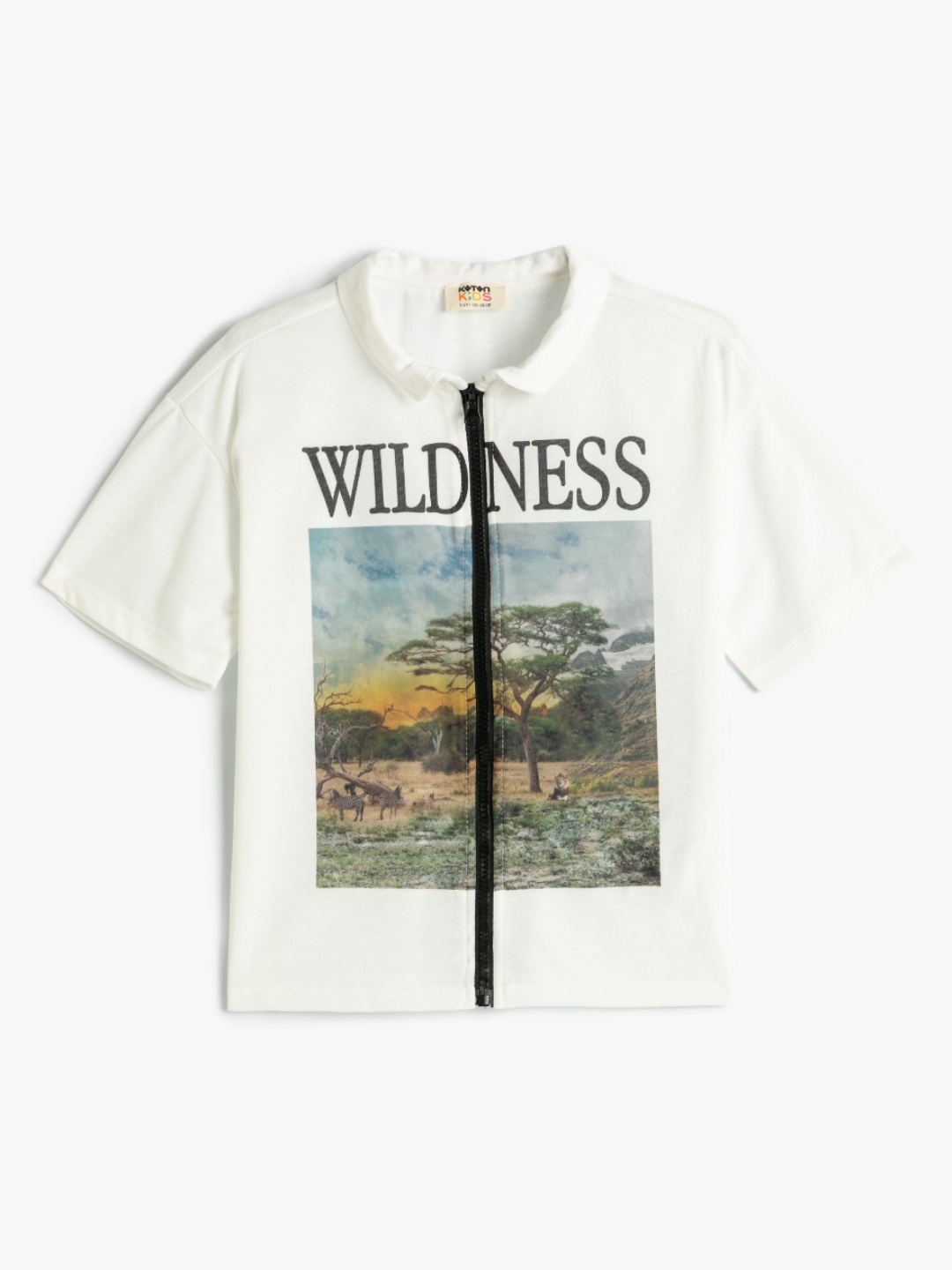 

Koton Boys Printed Hooded Applique T-shirt, Beige
