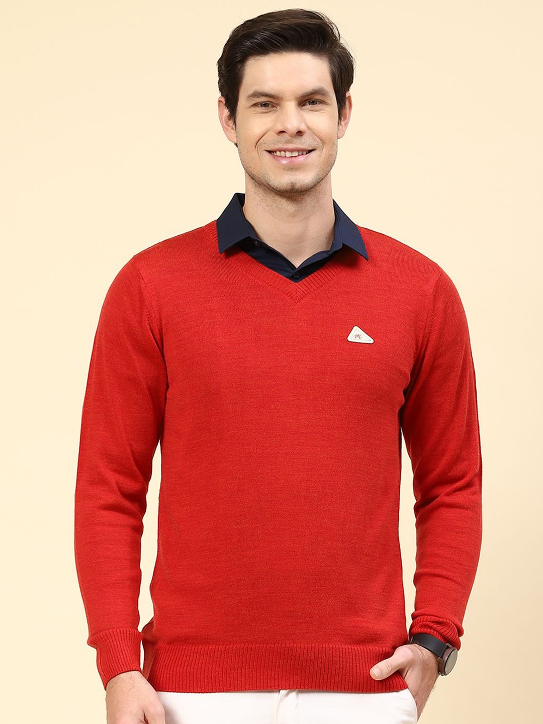 

Monte Carlo Men Woollen Pullover, Red