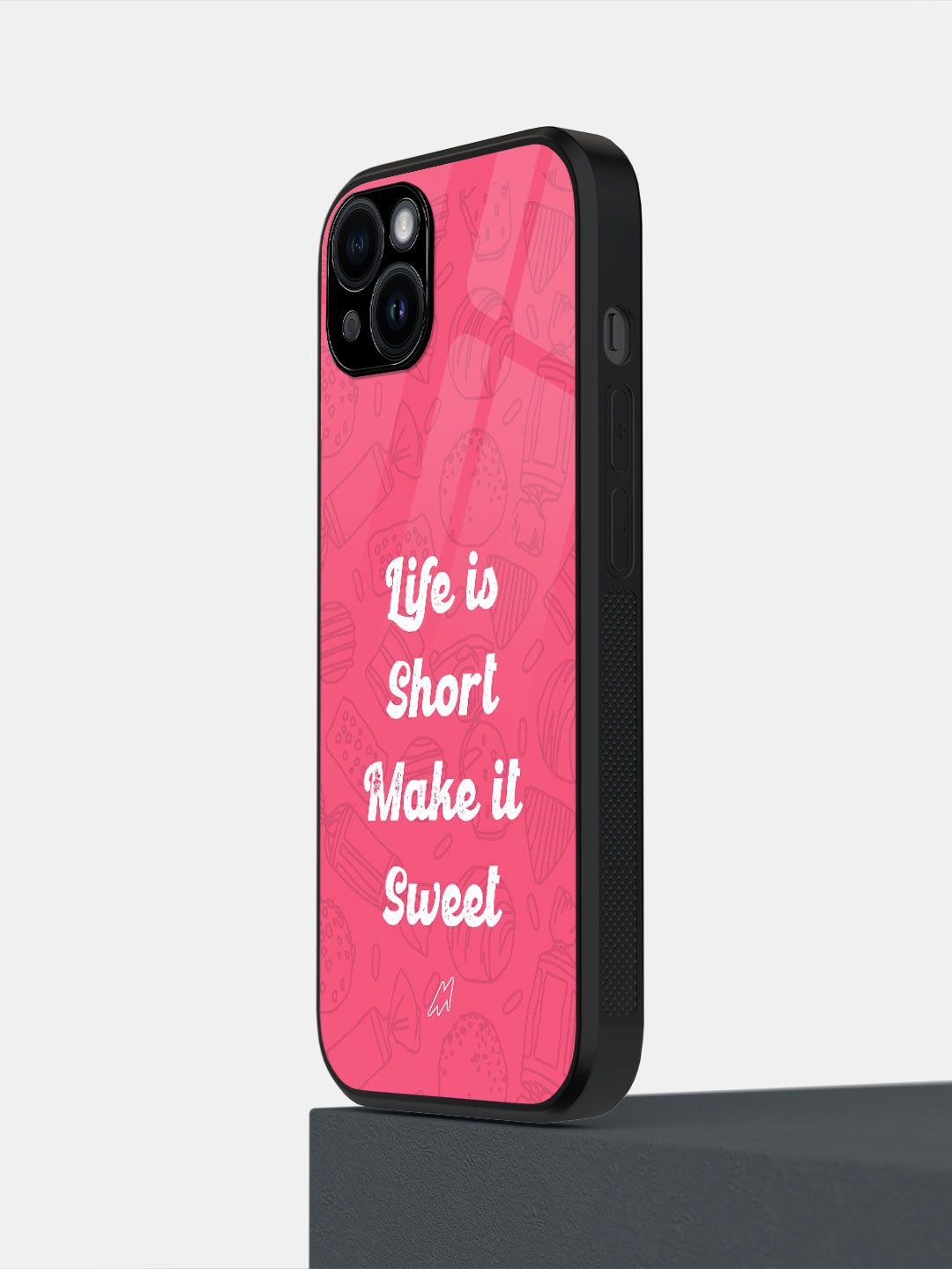 

macmerise Typography Printed iPhone 14 Plus Back Case Mobile Accessories, Pink