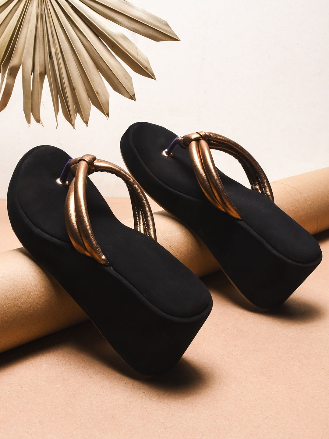 

Try Me Party Wedge Pumps with Tassels, Copper