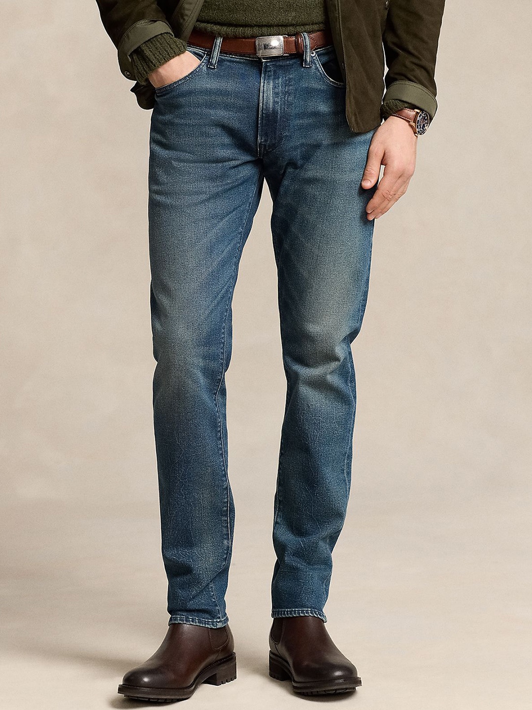 

Polo Ralph Lauren Slim-Fit Light Faded Jeans, Blue