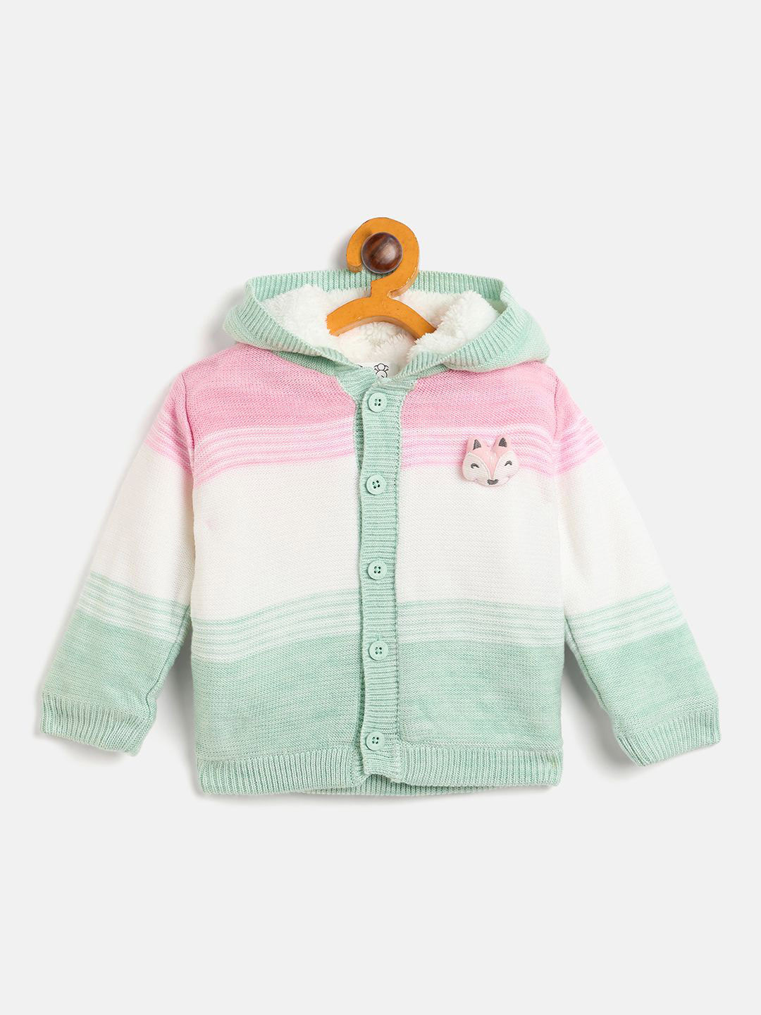 

JWAAQ Unisex Kids Striped Cardigan, Green
