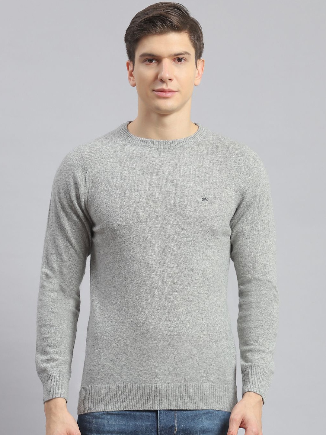 

Monte Carlo Men Woollen Pullover, Grey