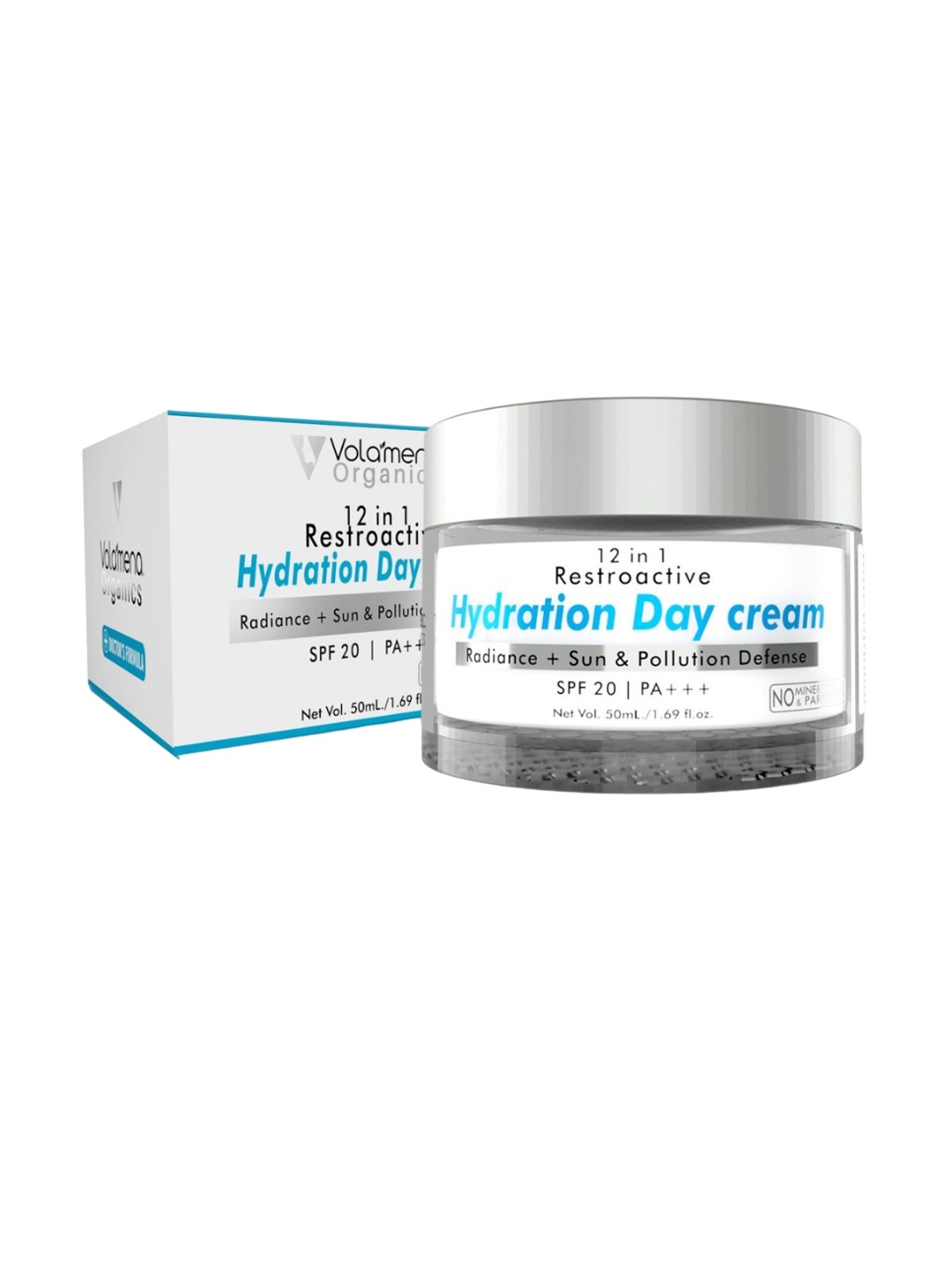 

Volamena Organics 12 In 1 Restroactive Hydration Day Cream - 50ml, White