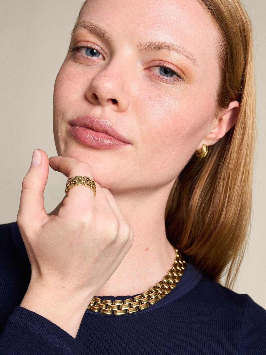 

Fossil Necklace, Gold