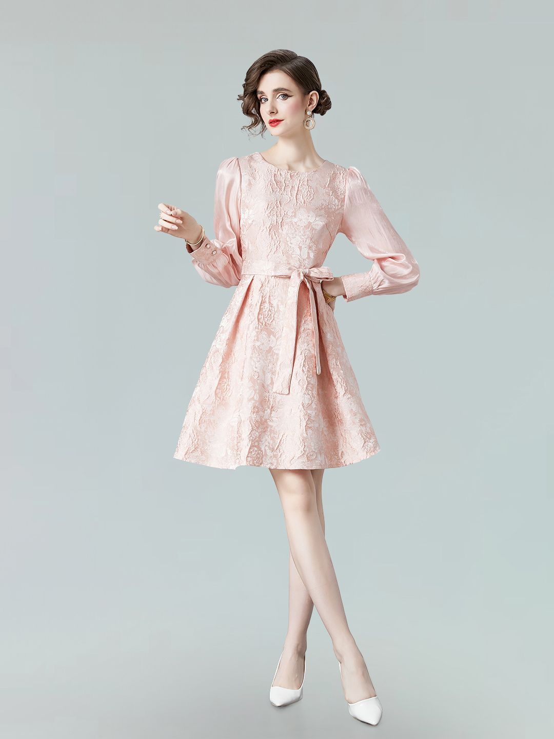 

JC Collection Fit & Flare Dress, Pink