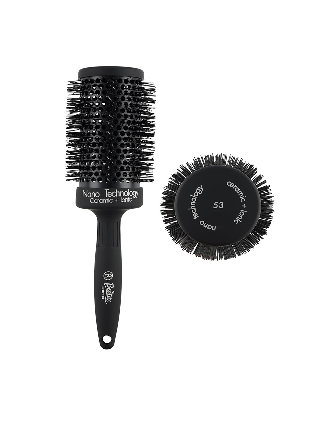 

Beaute Secrets Ceramic Ion Thermal Round Barrel Brush For Blow Drying - Extra Large, Black