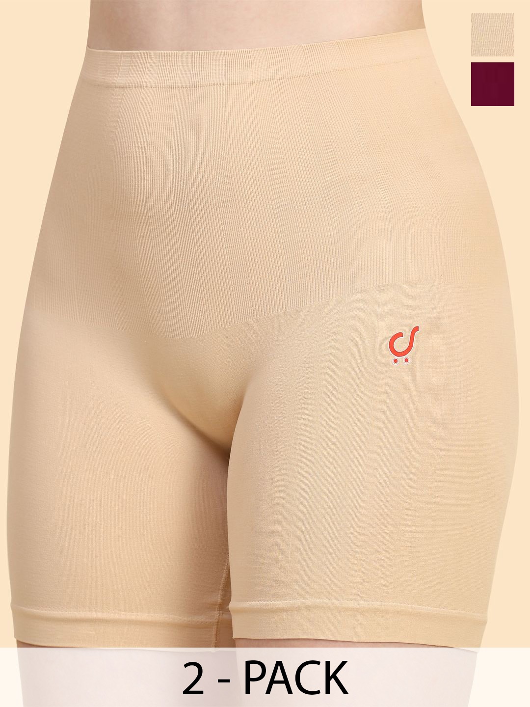 

Trendmalls Pack Of 2 Seamless High Waist Tummy & Thigh shapeware, Beige