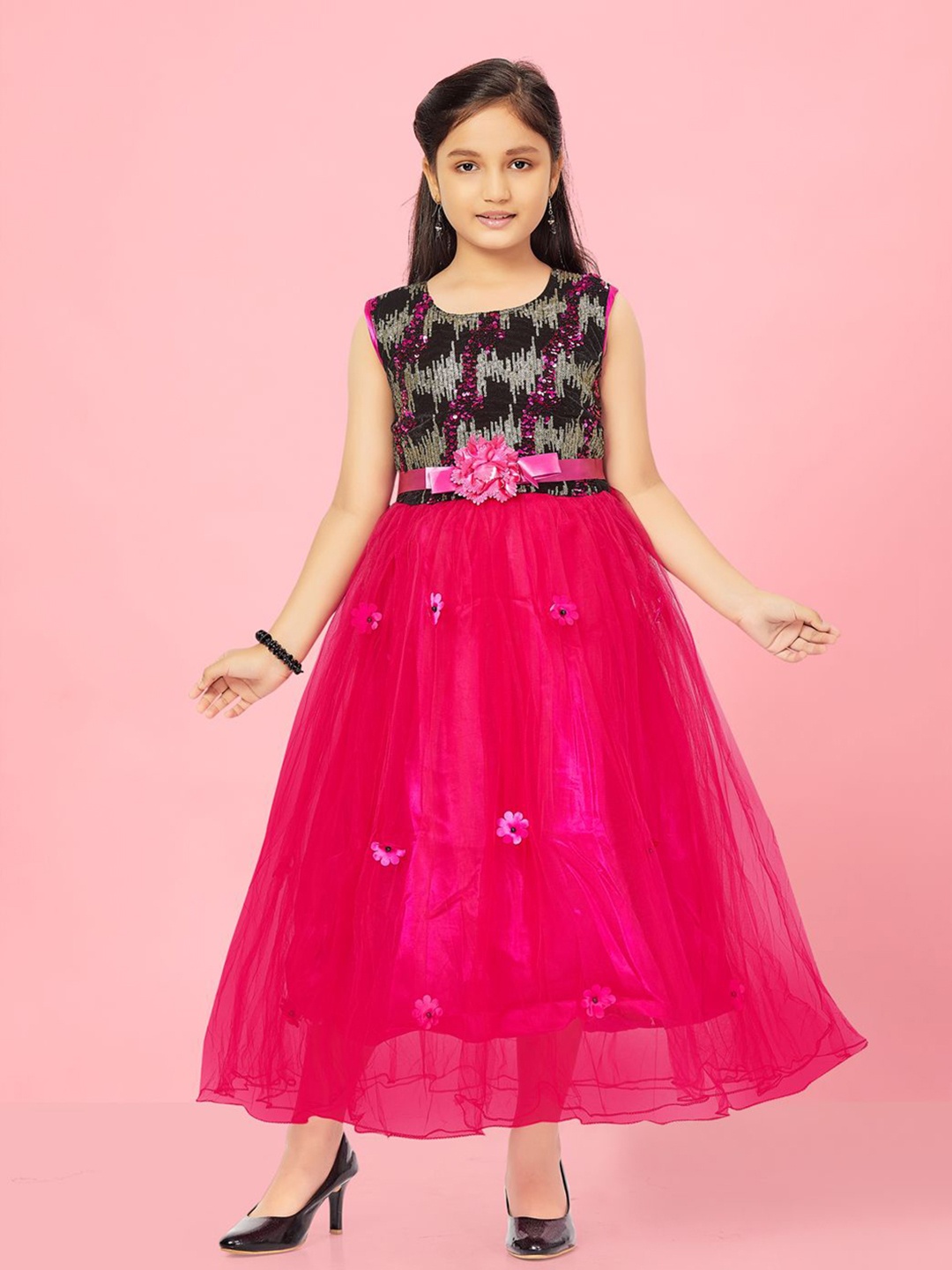 

BAESD Girls Embellished Gown Maxi Dress, Pink