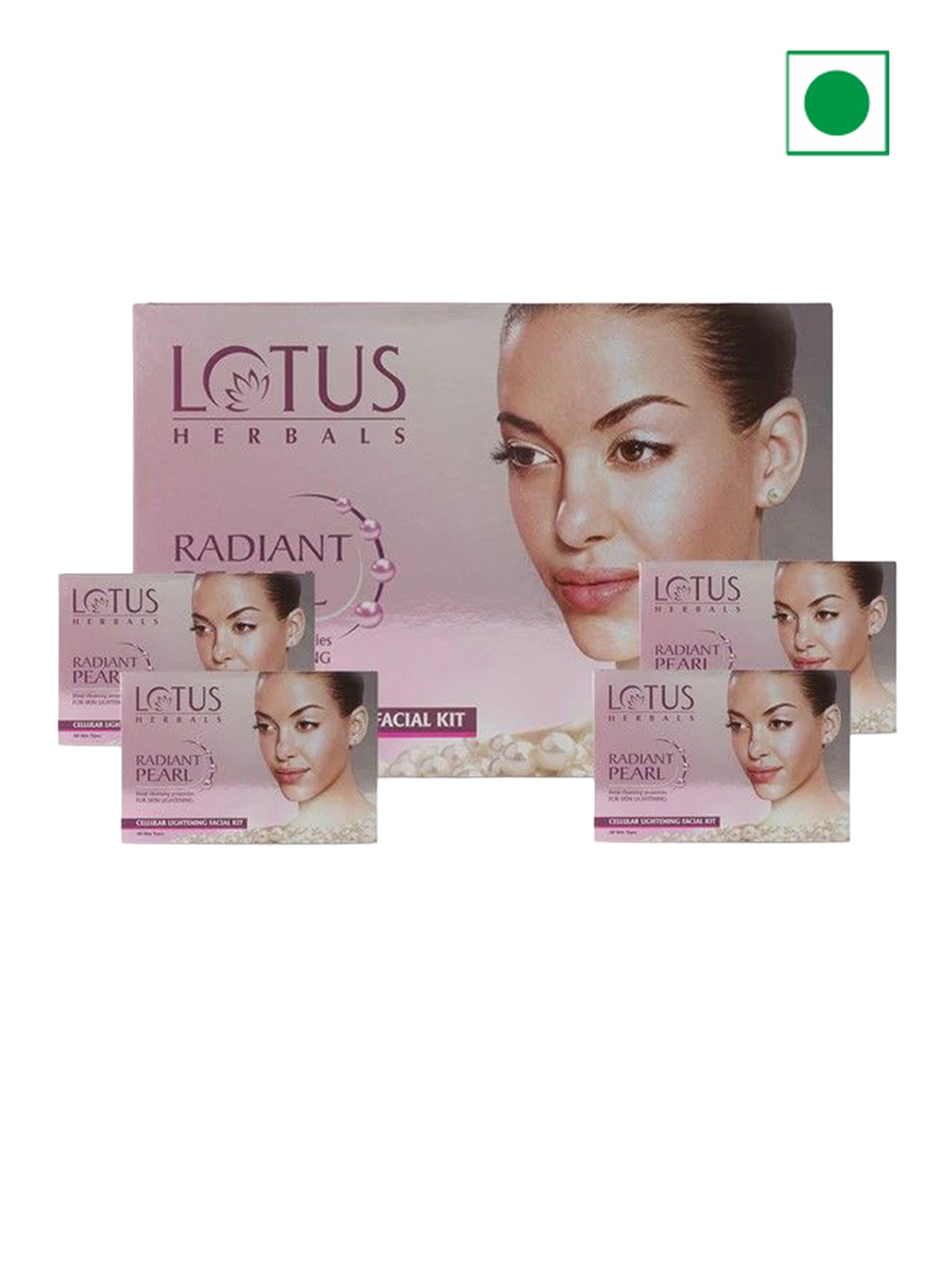 

Lotus Herbals Radiant Set Of 4 Pearl Facial Kit - 37g Each, Pink