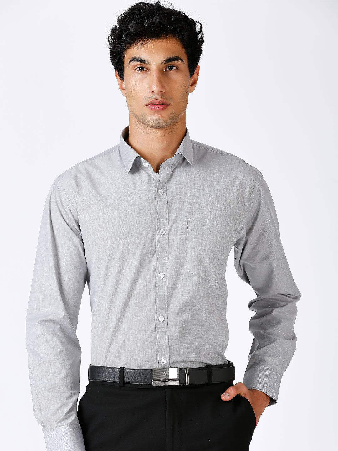 

CAMBRIDGE Men Comfort Opaque Formal Shirt, Grey