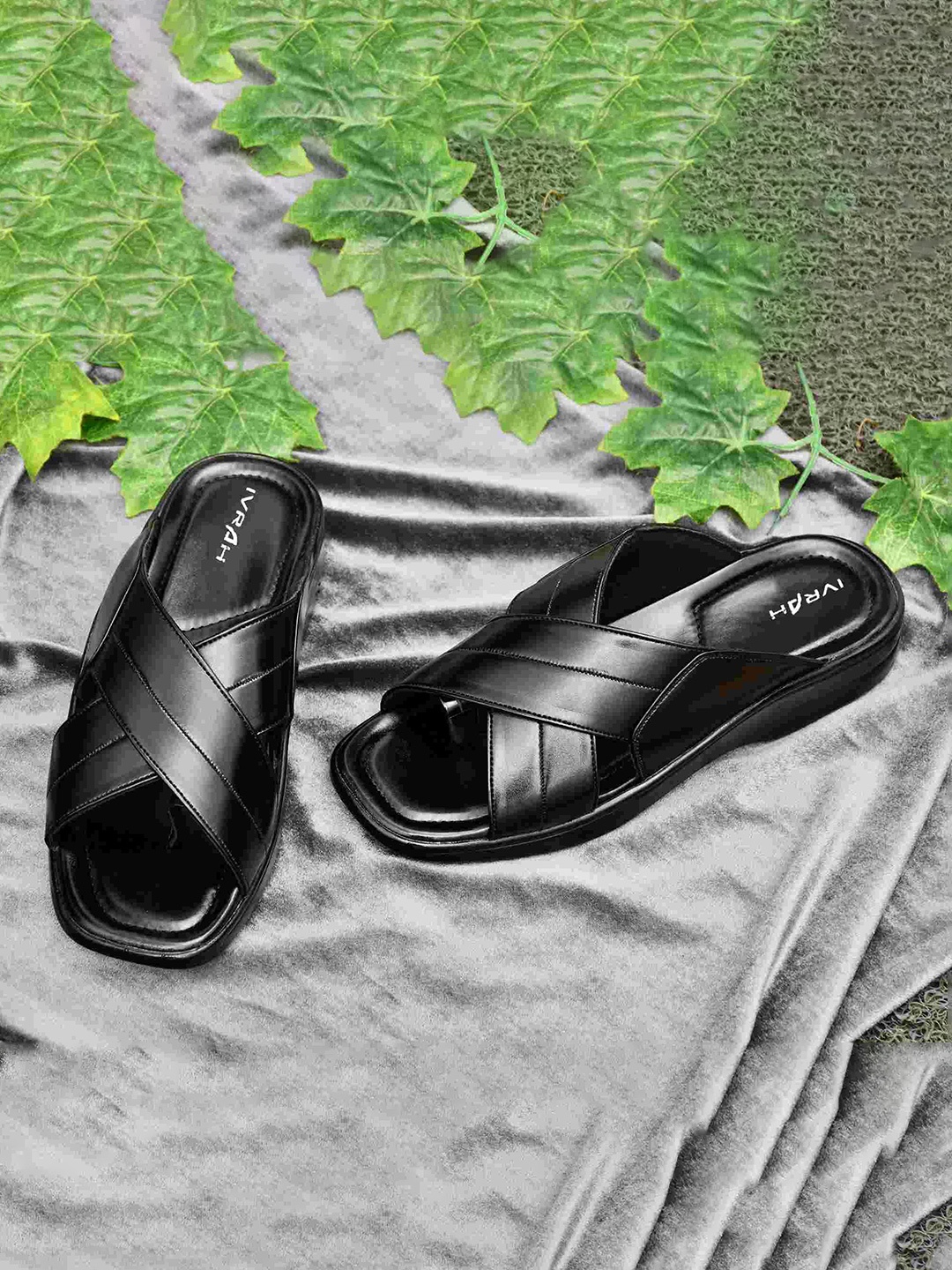 

IVRAH Men Comfort Sandals, Black