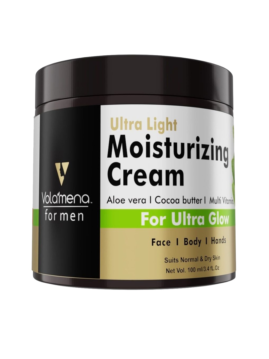 

Volamena Men Ultra-Light Moisturizing Cream- 100 ml, Black