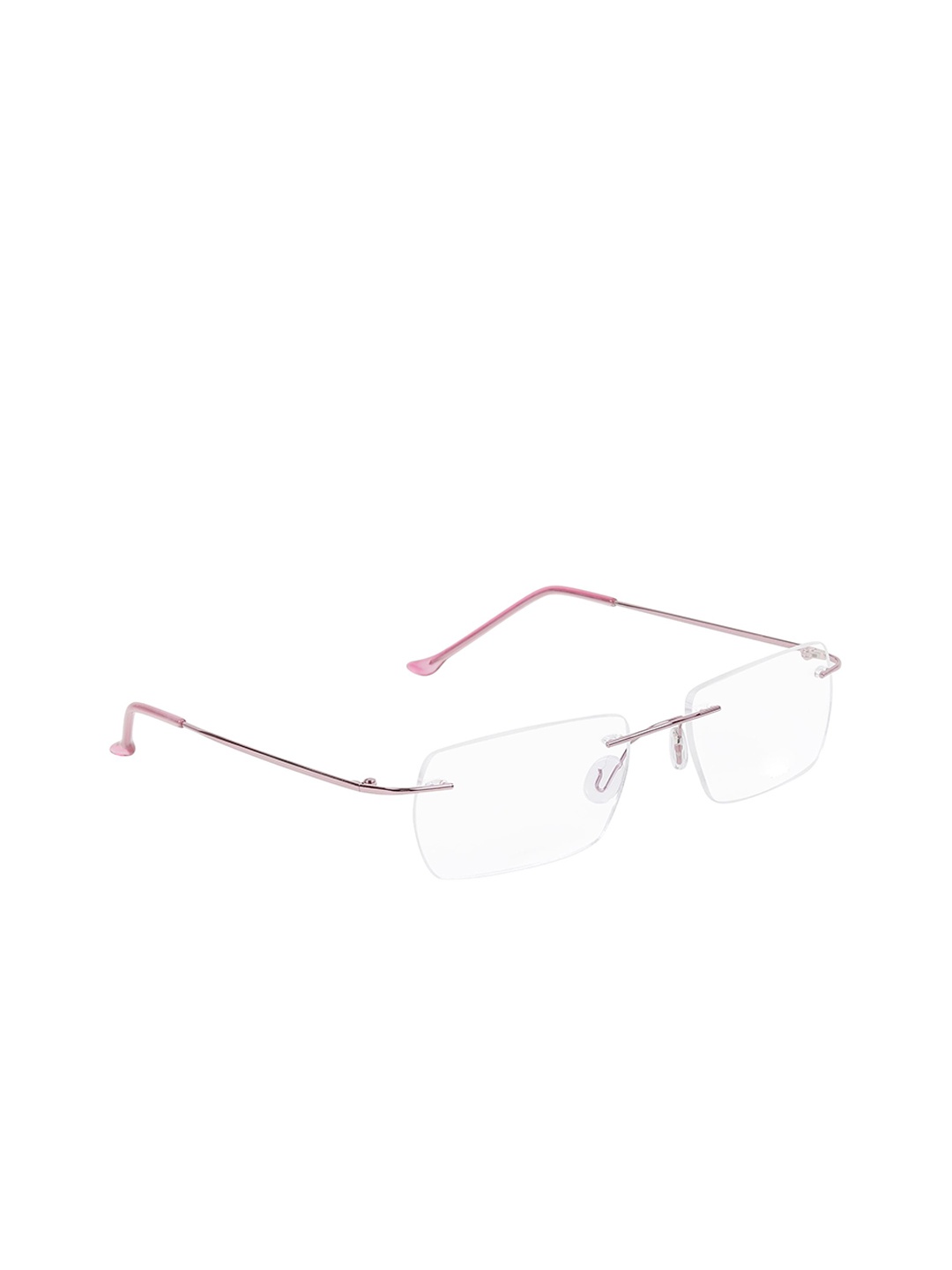 

ALIGATORR Unisex Style_Rimless Rectangle Sunglasses with UV Protected Lens, Pink