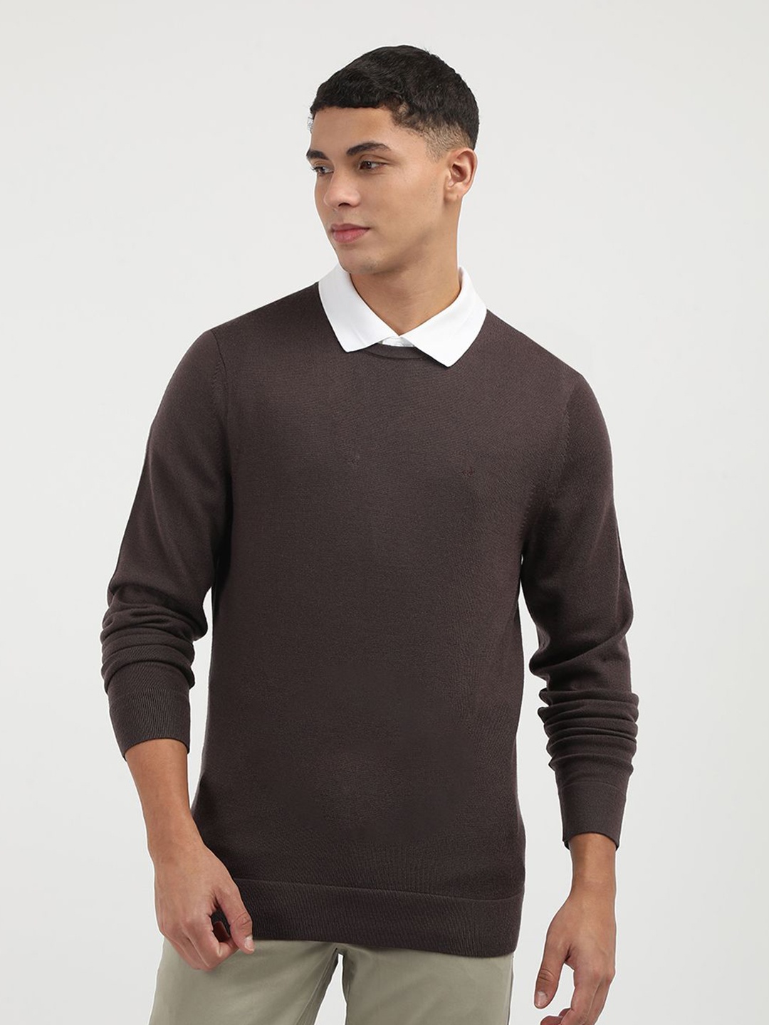 

Calvin Klein Jeans Men Woollen Pullover, Brown