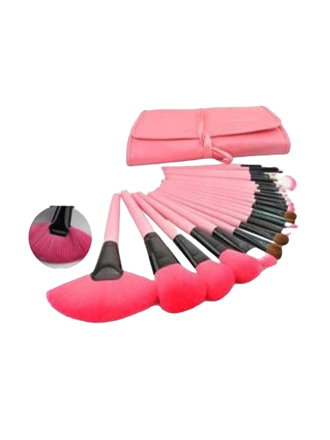 

Yoana Set Of 24 Professional Makeup Brushes With Pouch, Pink