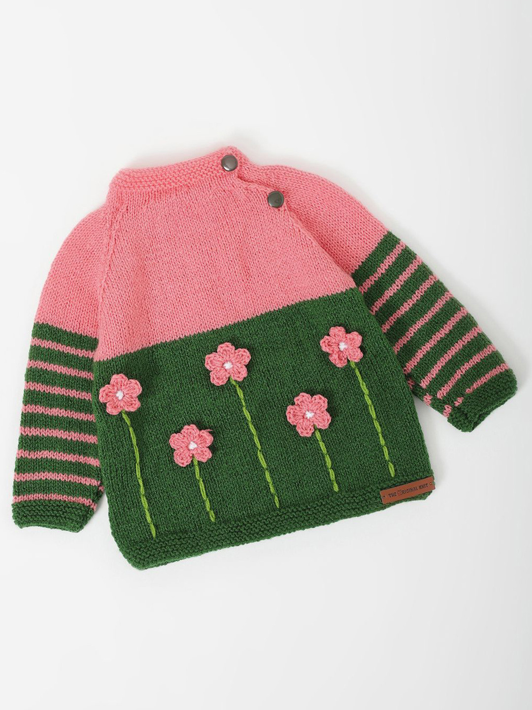 

The Original Knit Unisex Kids Floral Pullover, Pink
