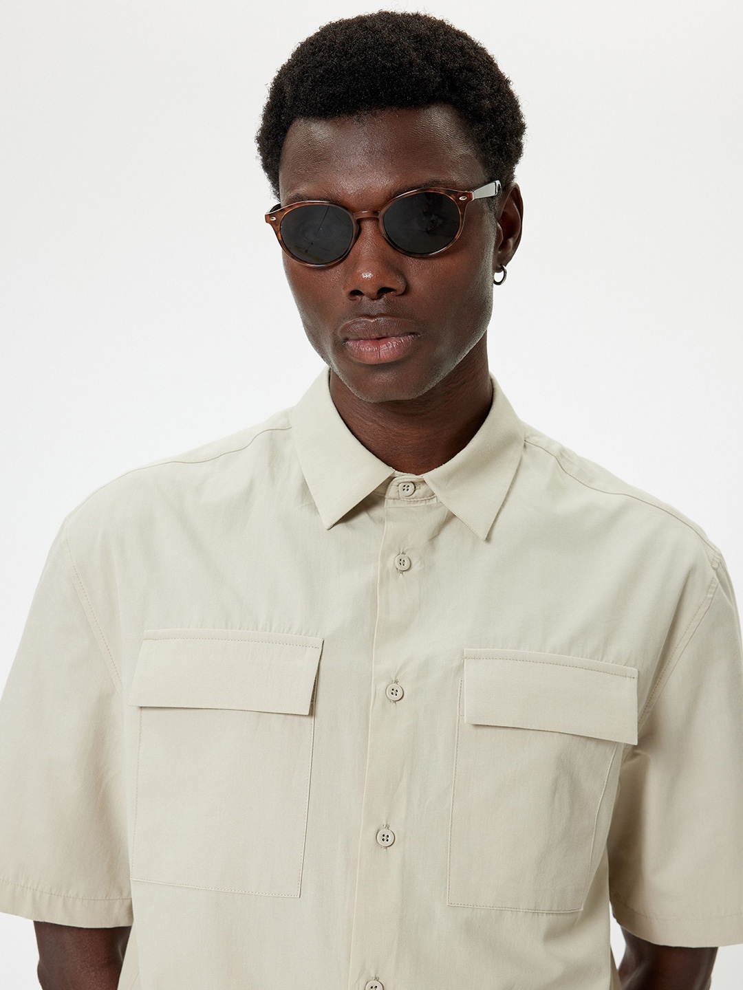 

Koton Men Opaque Casual Shirt, Beige