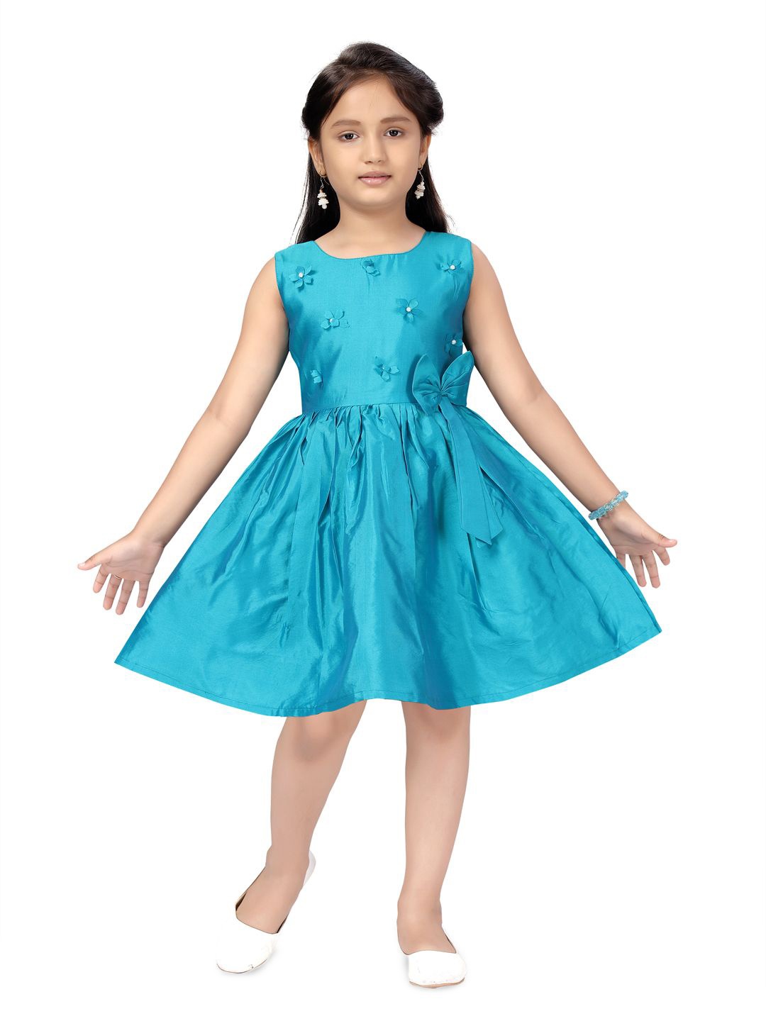 

BAESD Embellished Fit & Flare Dress, Turquoise blue