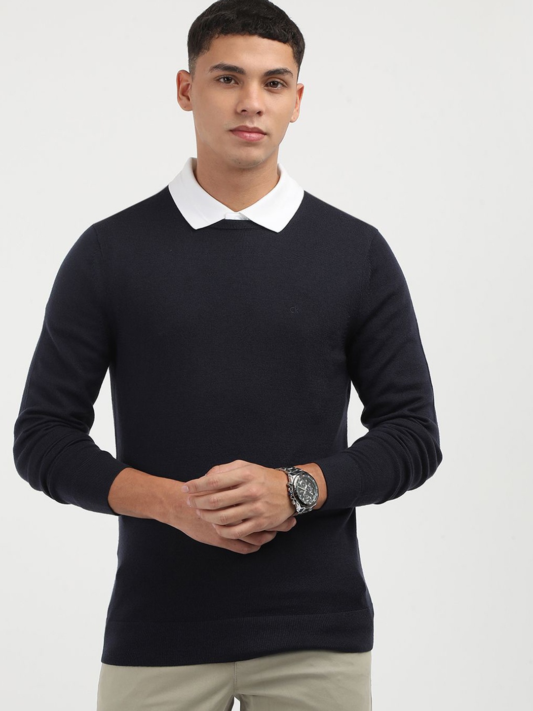 

Calvin Klein Jeans Men Woollen Pullover, Blue