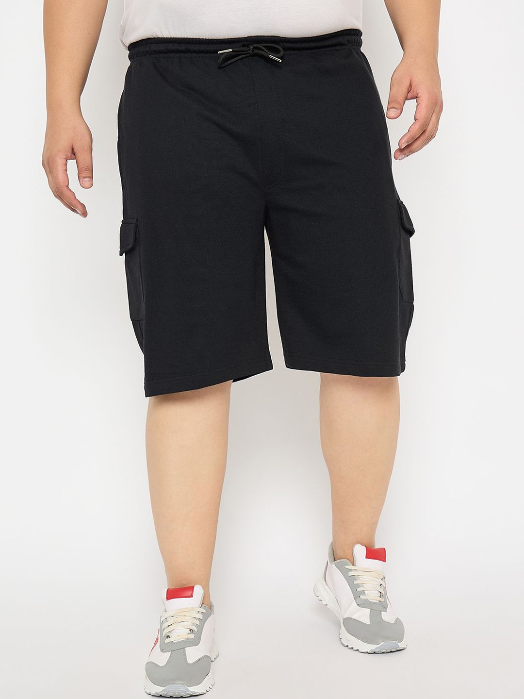 

Adobe Men Plus Size Sports Shorts, Black