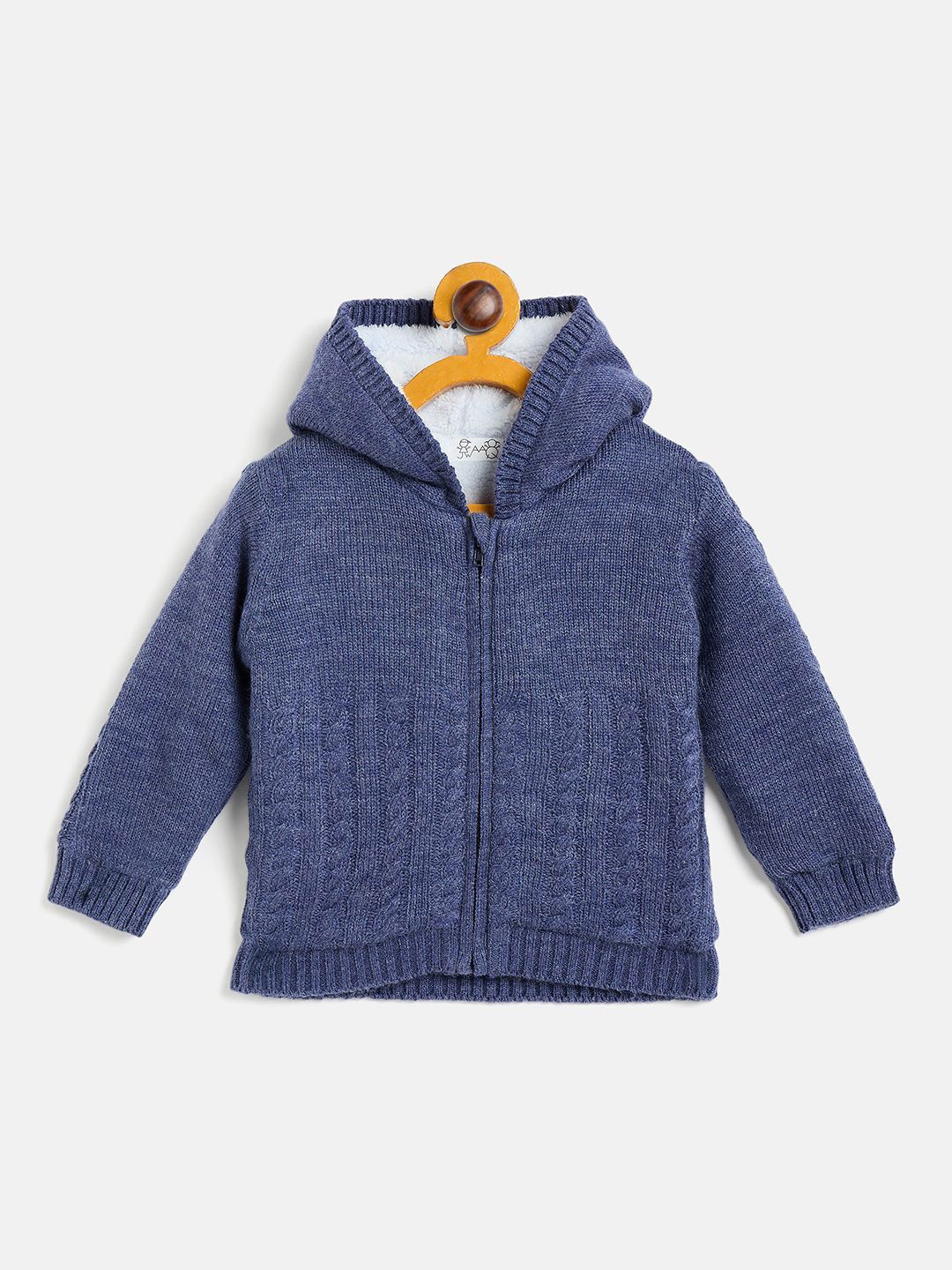 

JWAAQ Unisex Kids Cable Knit Cardigan, Blue