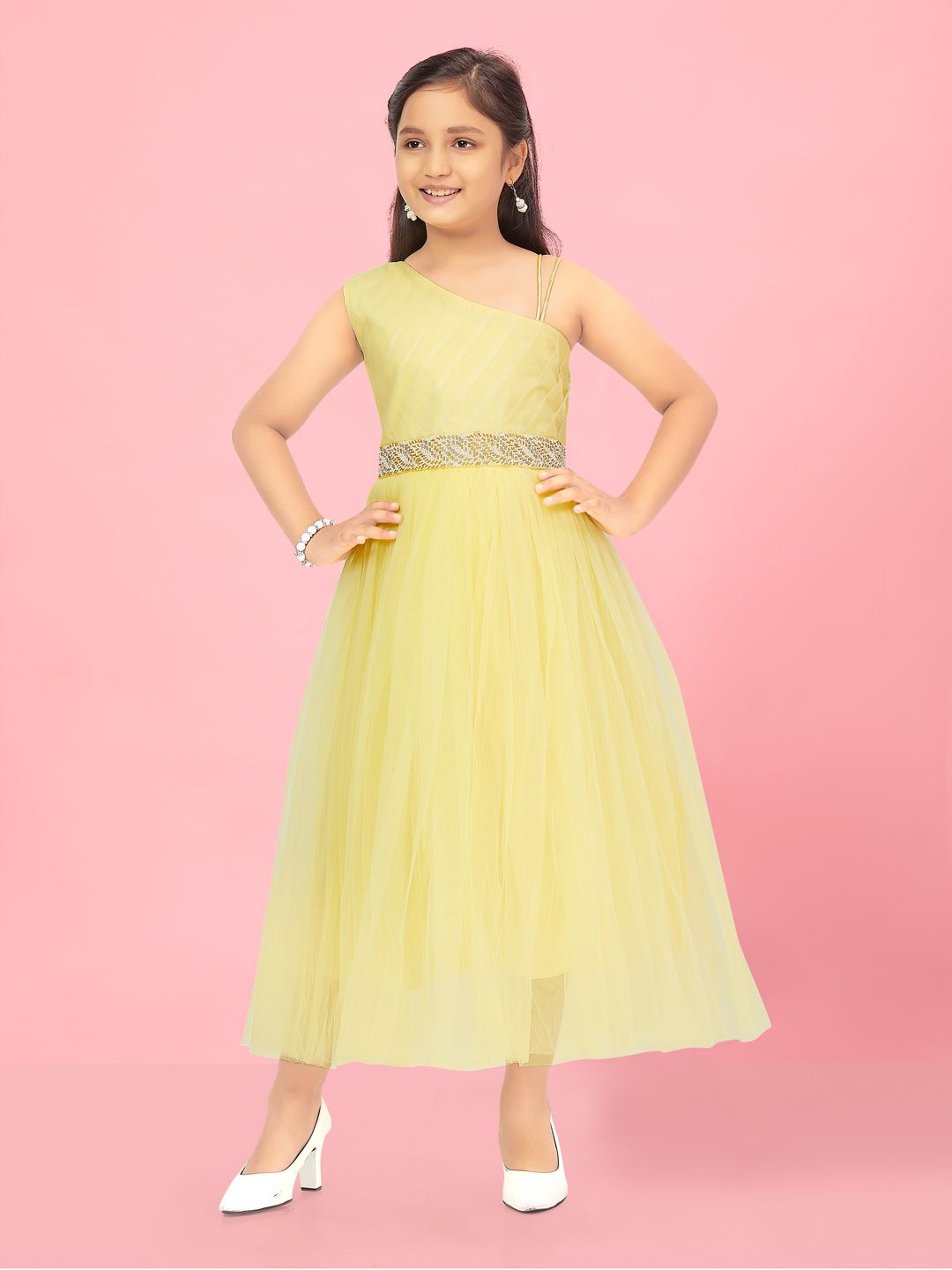 

BAESD Girls Net Fit & Flare Midi Dress, Green