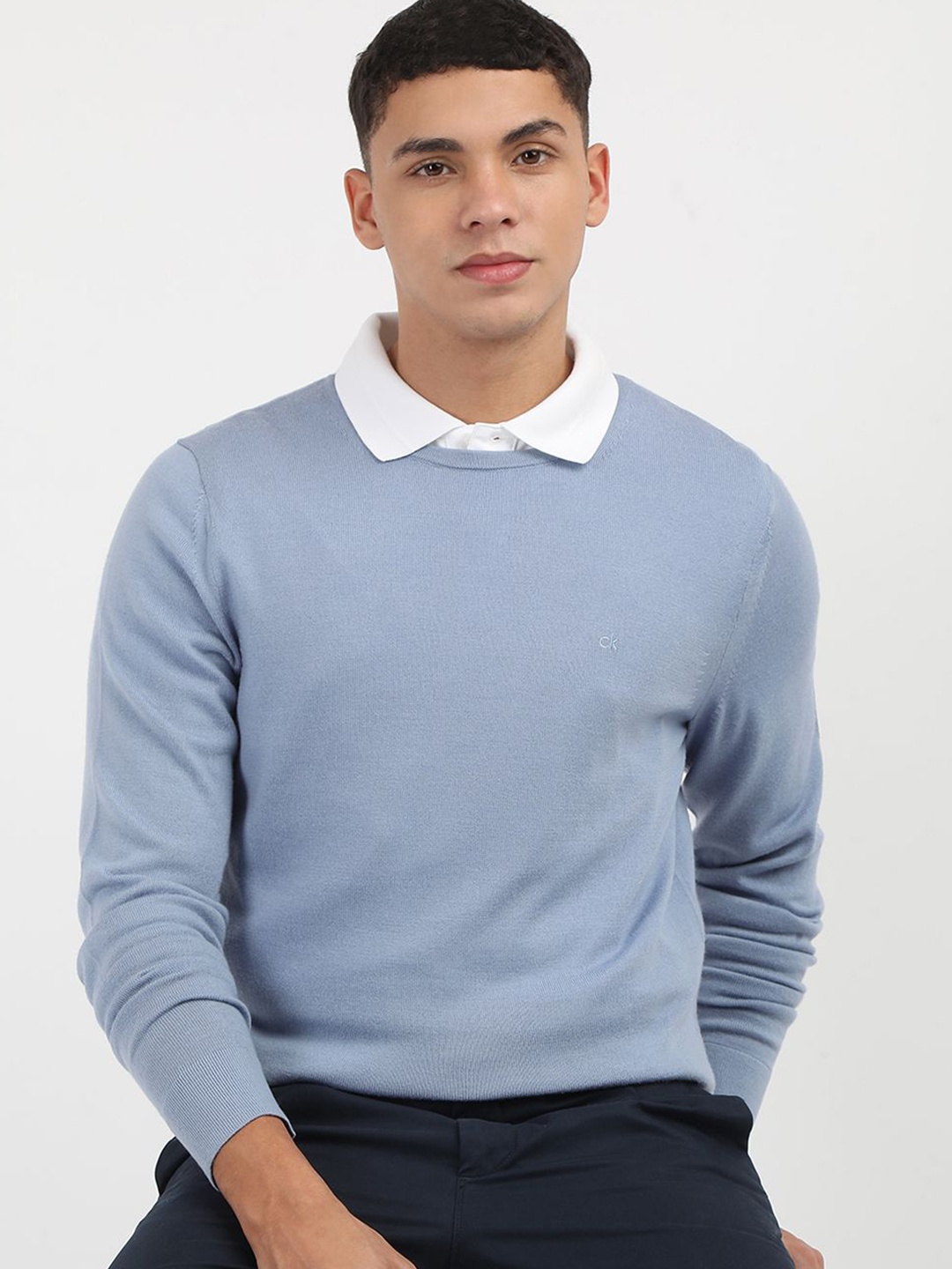 

Calvin Klein Jeans Men Woollen Pullover, Blue