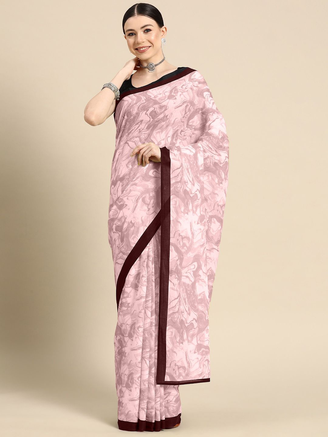 

BUTA BUTI Pure Cotton Saree, Mauve