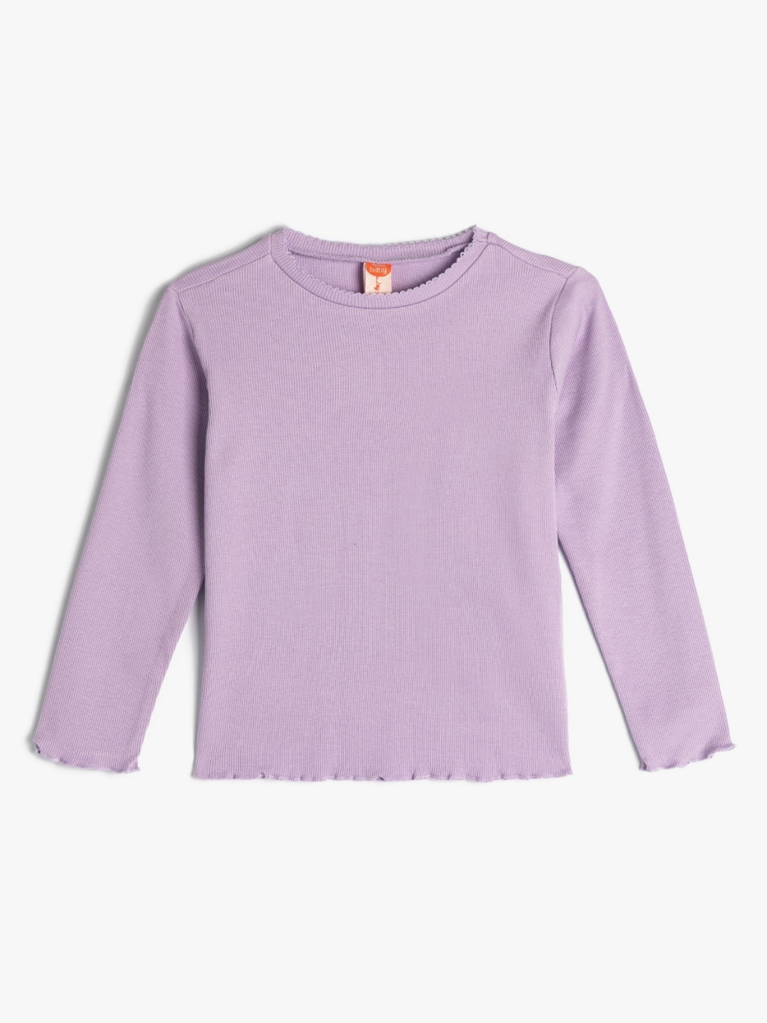 

Koton Girls Solid Round Neck Cotton T-Shirt, Purple