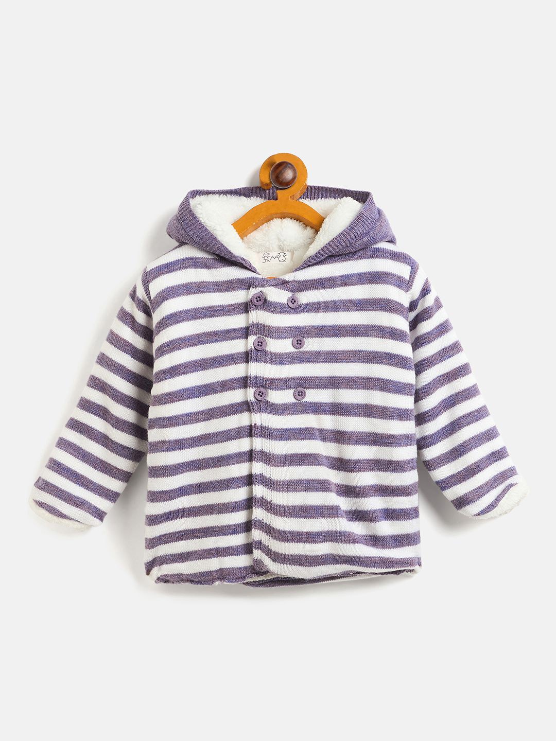 

JWAAQ Girls Striped Cardigan, Mauve