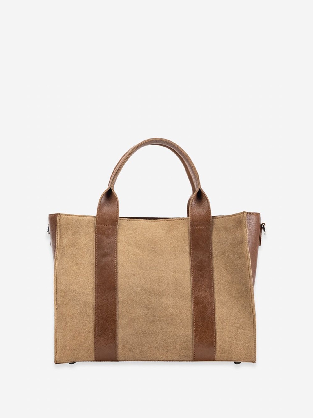 

Abelardo De Moda Leather Oversized Shopper Tote Bag with Tasselled, Brown