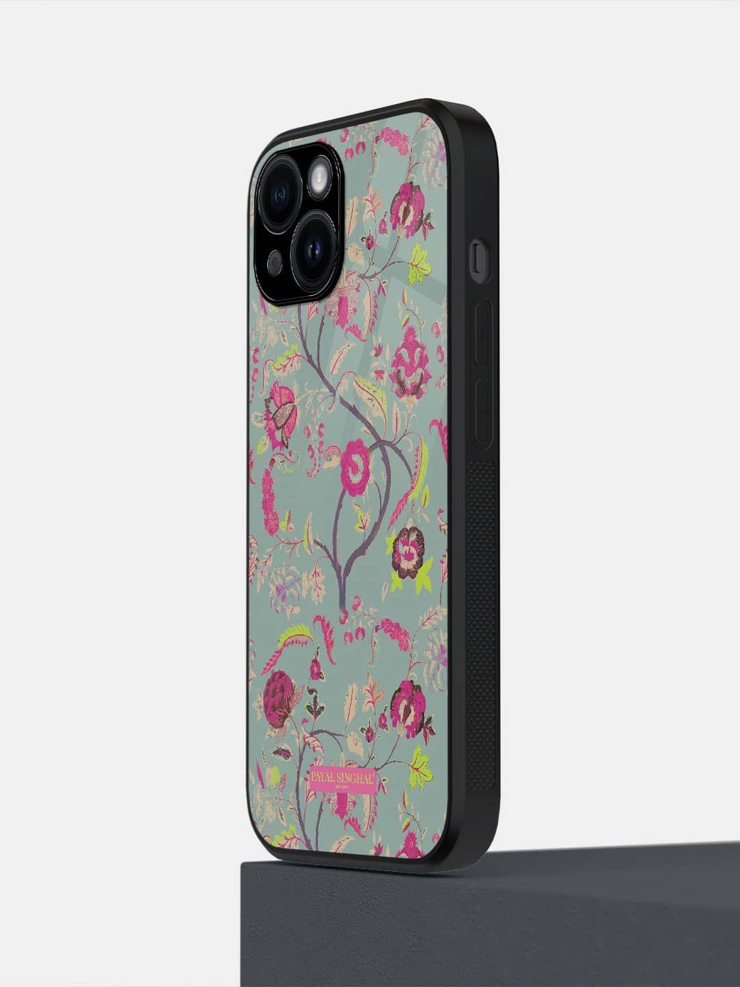 

macmerise Floral Printed iPhone 14 Back Case Mobile Accessories, Green