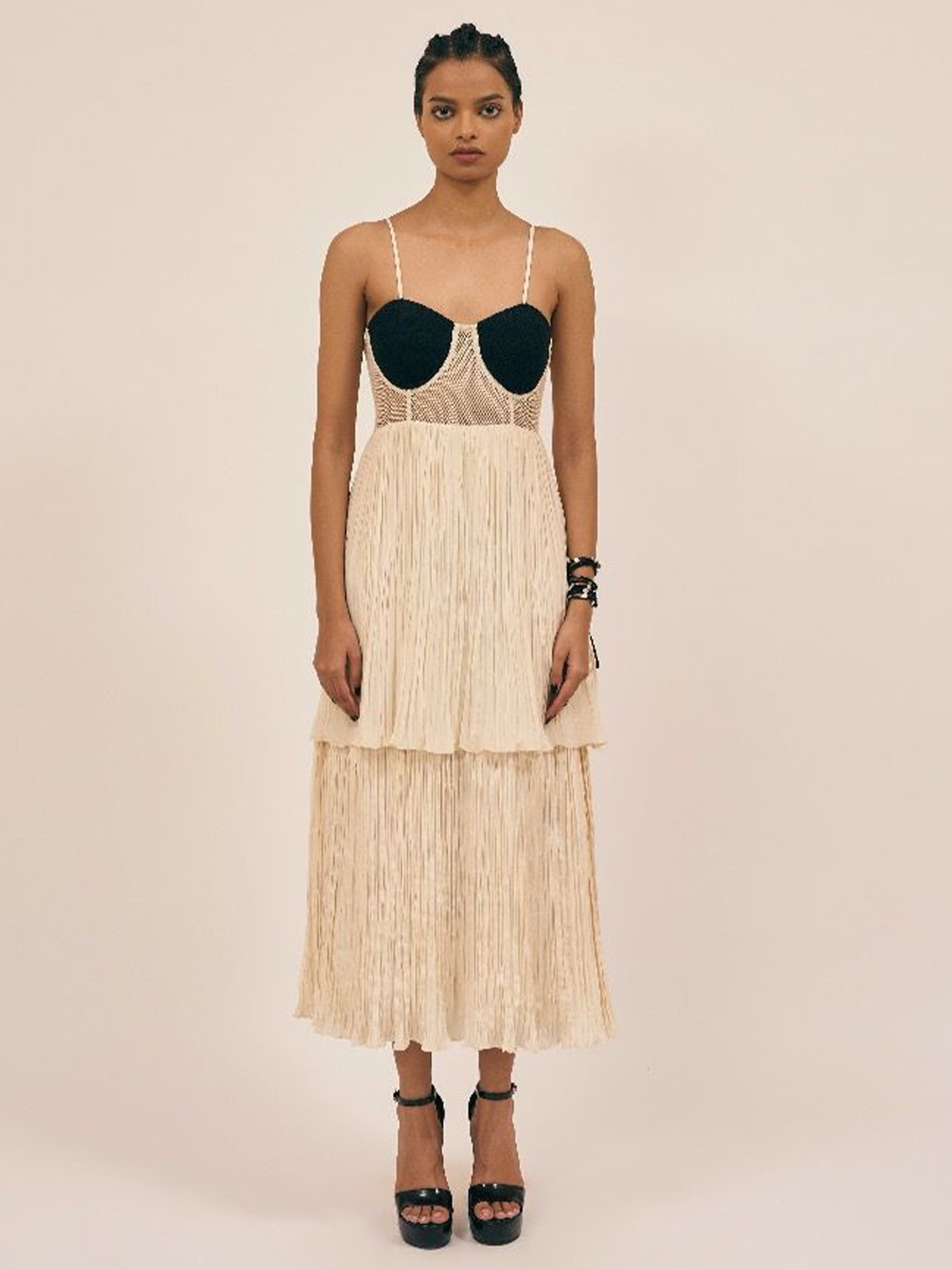 

AMKA Crepe Maxi Dress, Cream